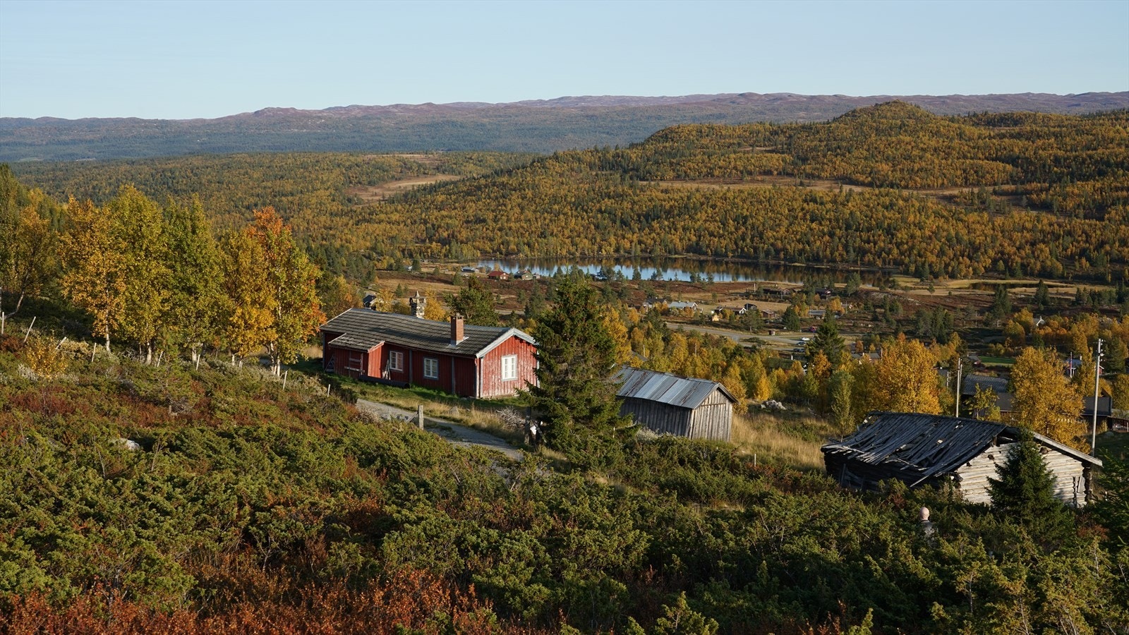 Område består av en kombinasjon av støler samt en blanding av nye og eldre hytter. Galleribilde