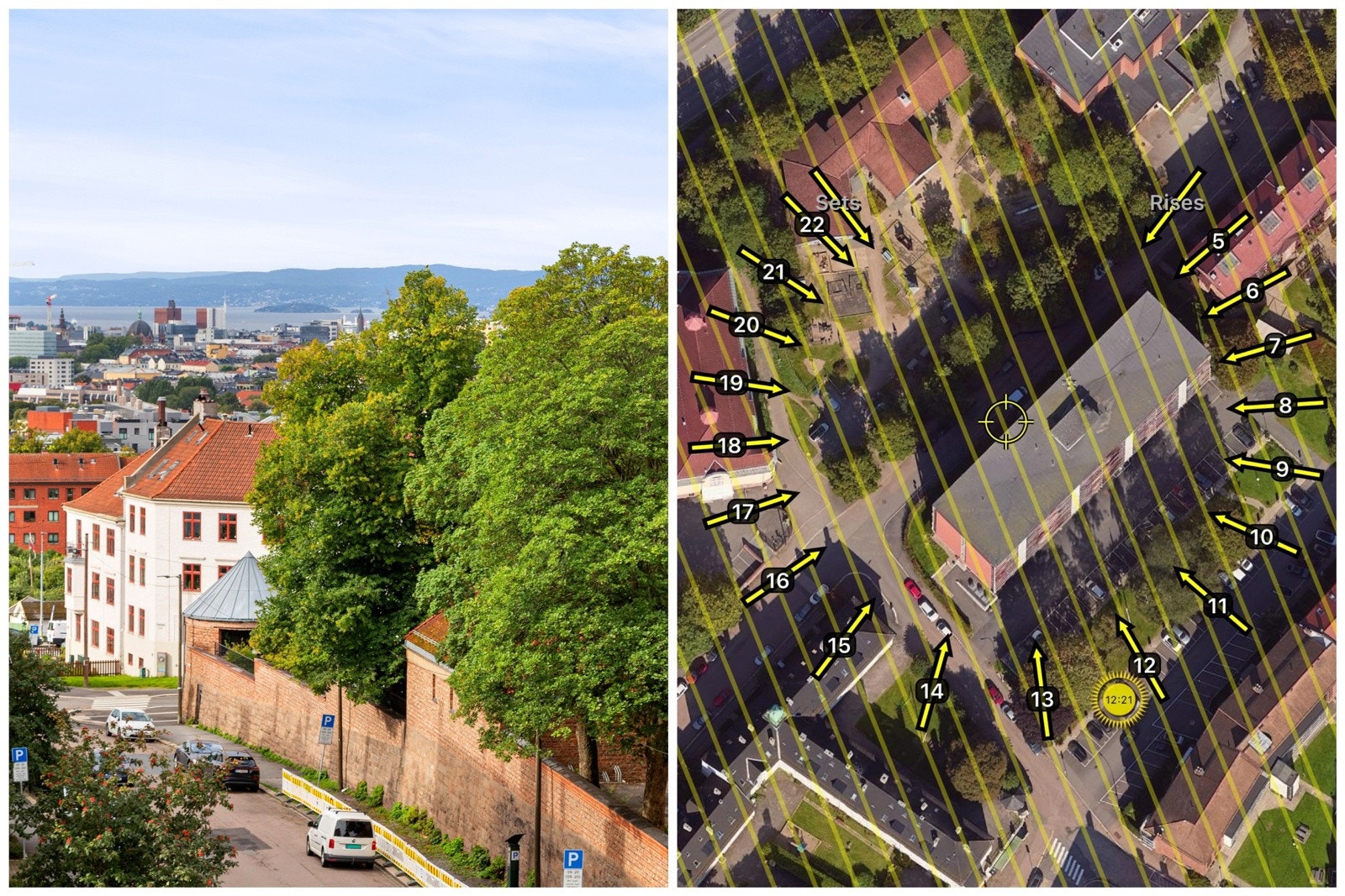 Fantastisk solforhold og utsikt mot Oslofjorden Galleribilde