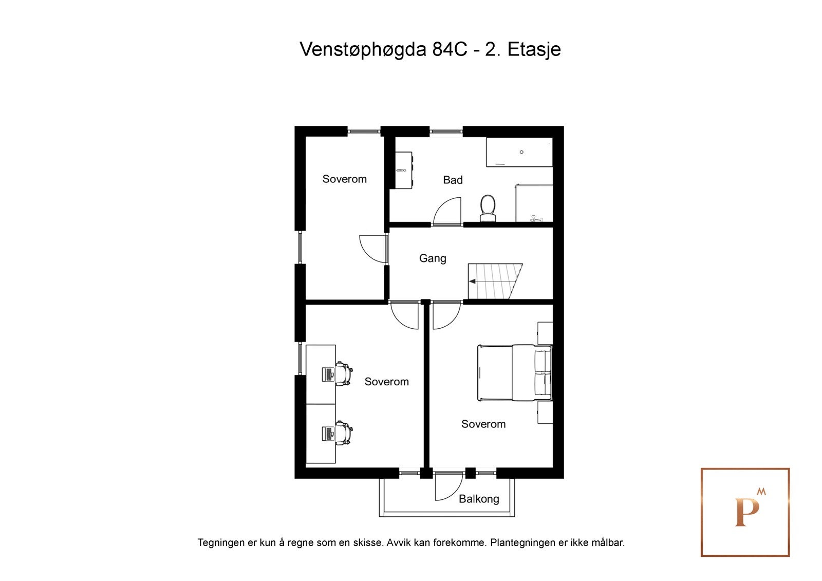 Planløsning 2.etasje. Galleribilde