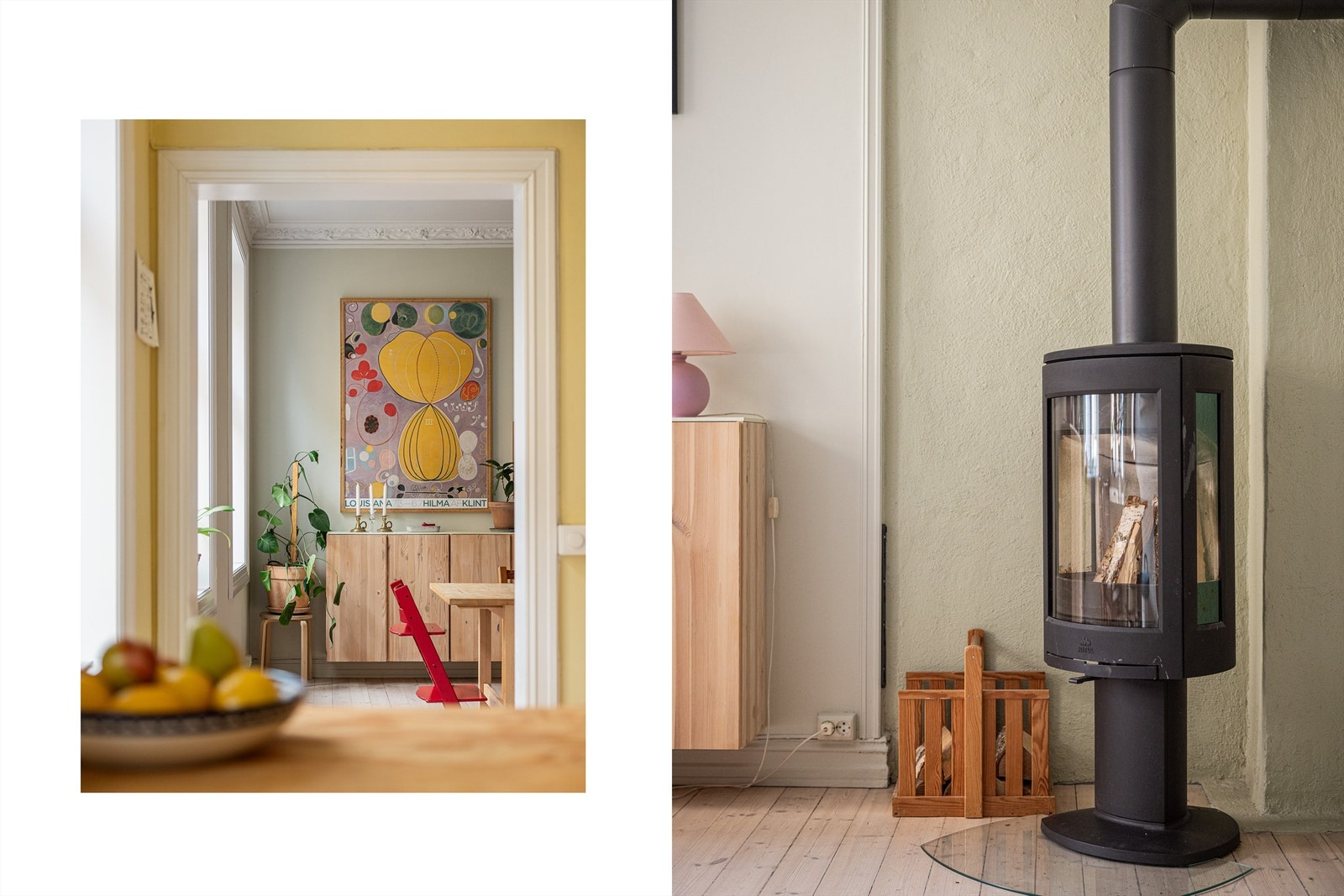 Moderne og rentbrennende Jøtul-peis fra 2016 gir varme og kos på kalde vinterdager. Galleribilde