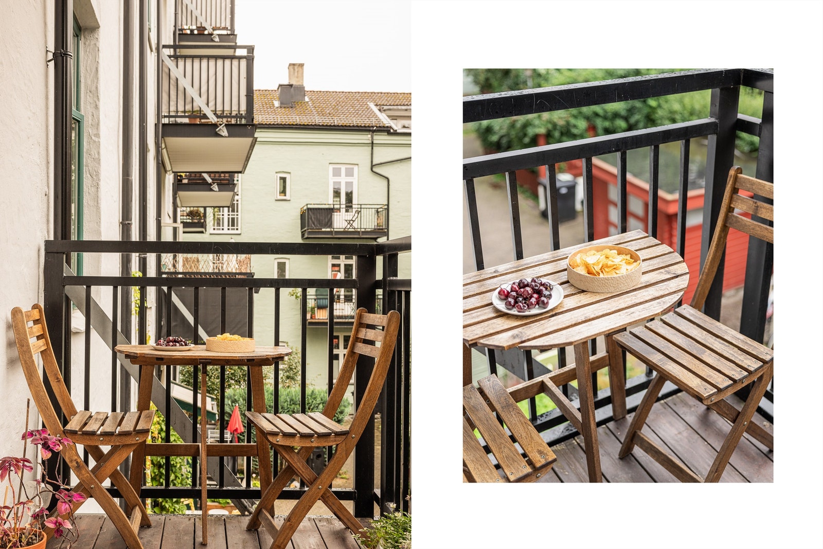 Her kan man nyte både morgenkaffen og et glass vin på kvelden. Galleribilde