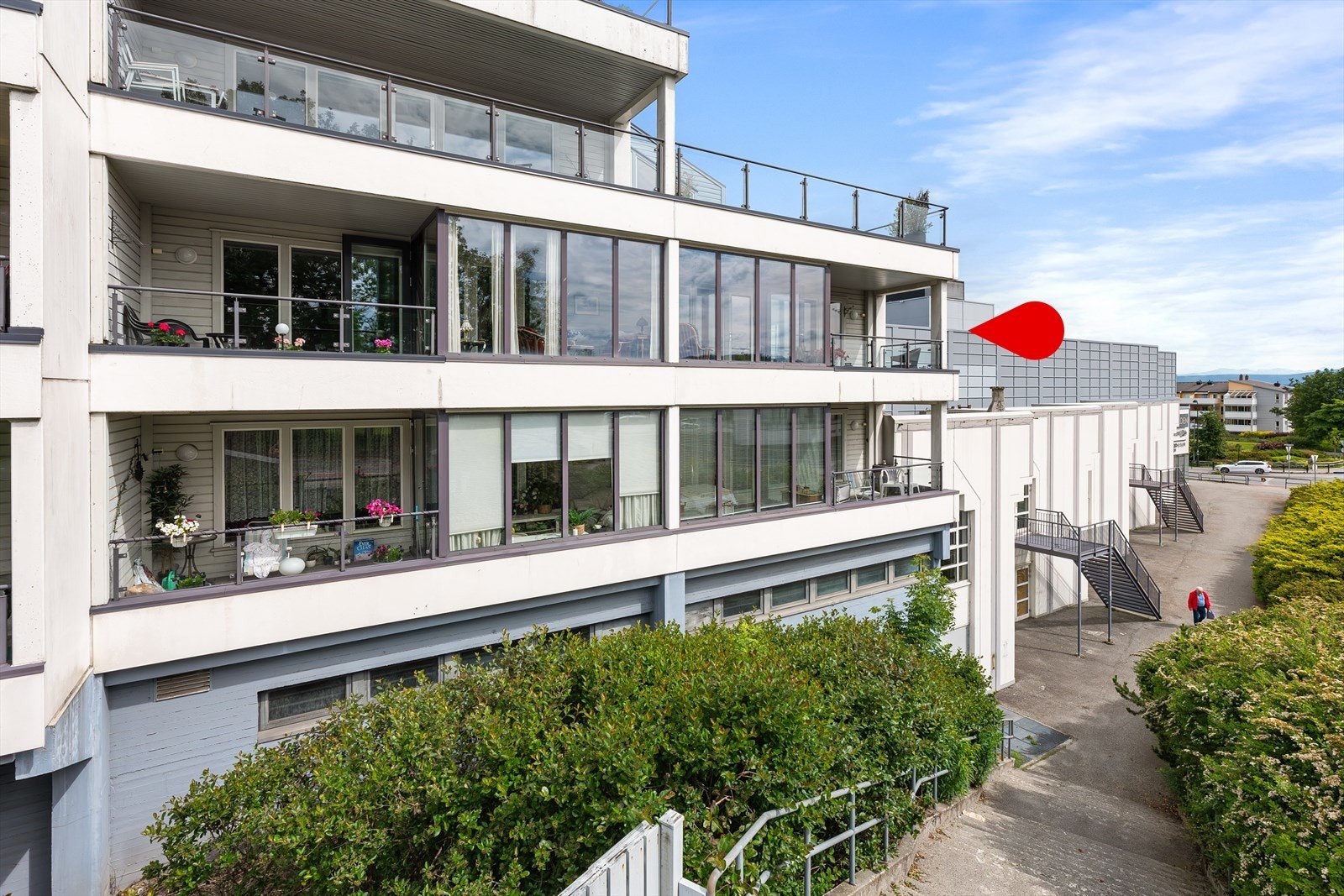 Leiligheten ligger sentralt til like ved handlesenteret Kilden Galleribilde