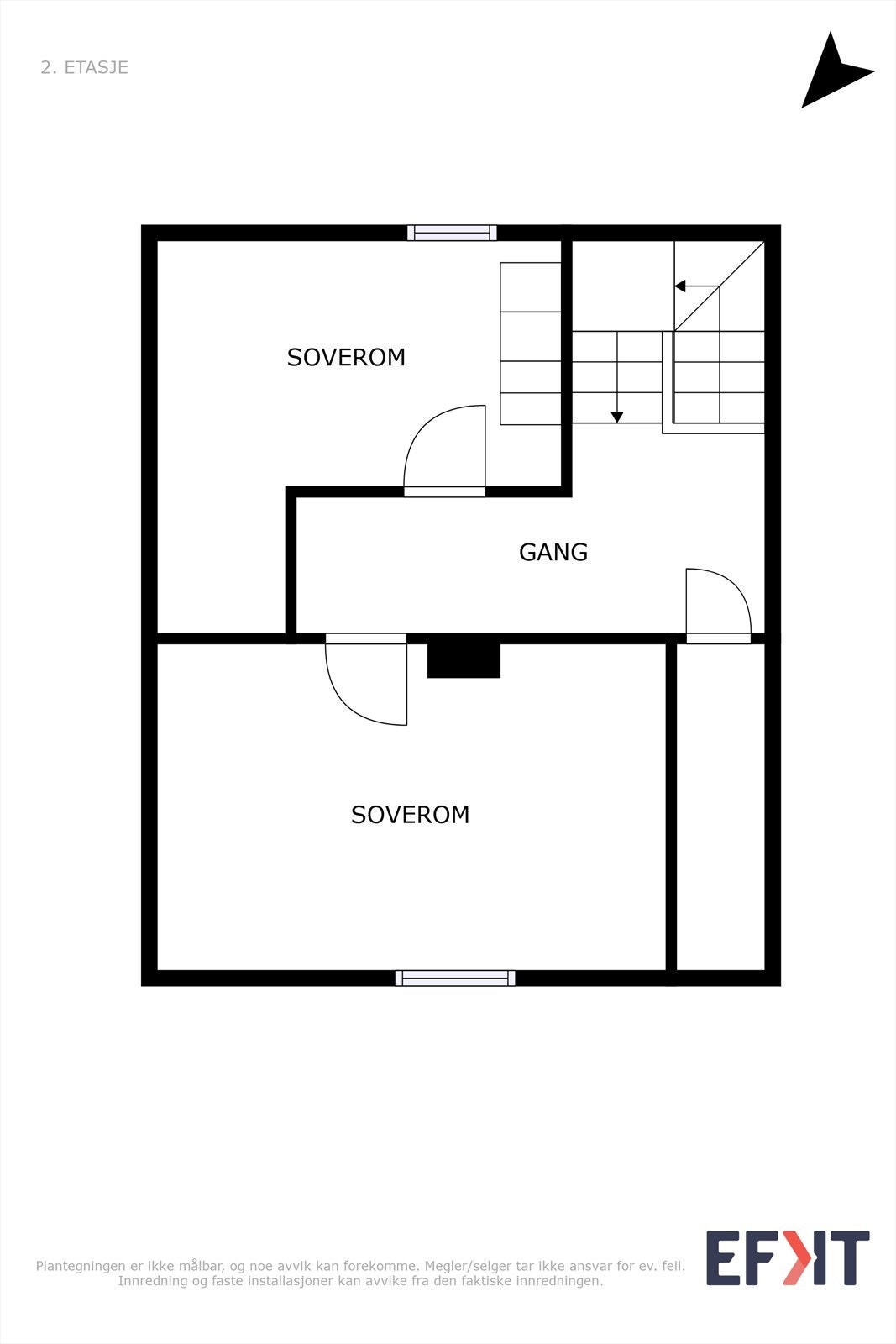 Plantegning 2. etasje Galleribilde