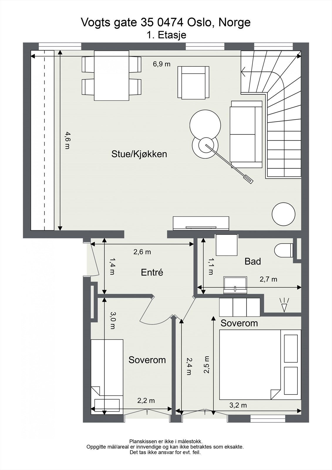 Planskisse - 1.etg Galleribilde