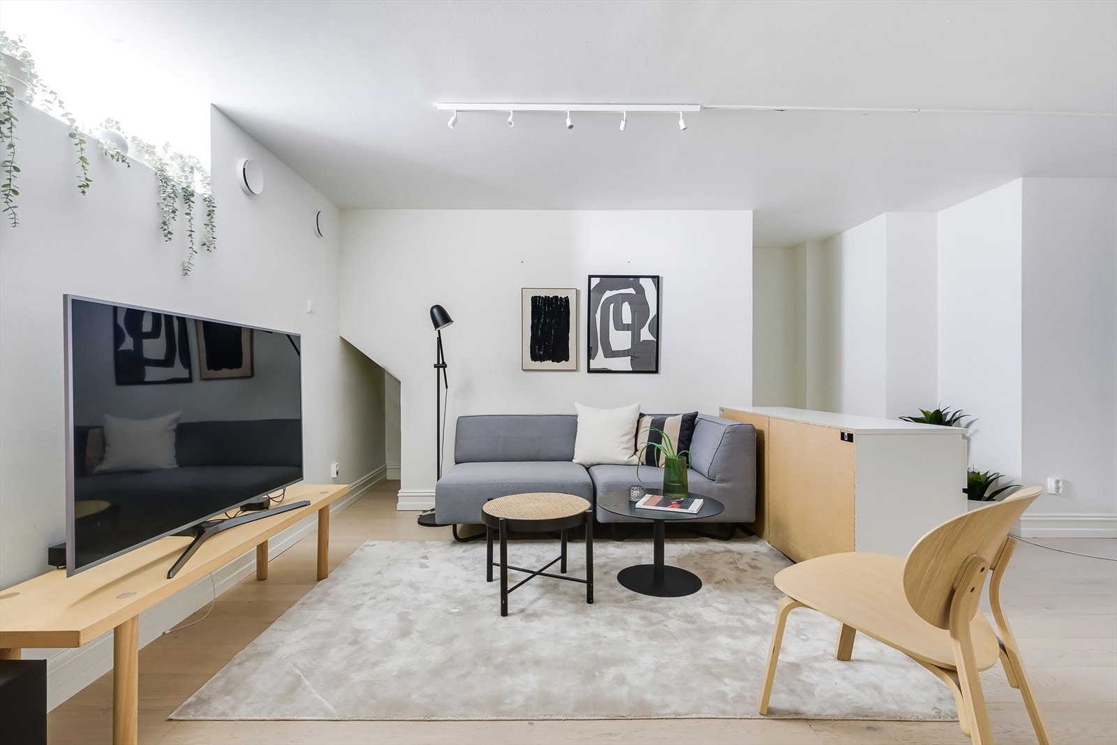 Dette rommet passer perfekt som en ekstra tv-stue eller kjellerstue for store og små Galleribilde