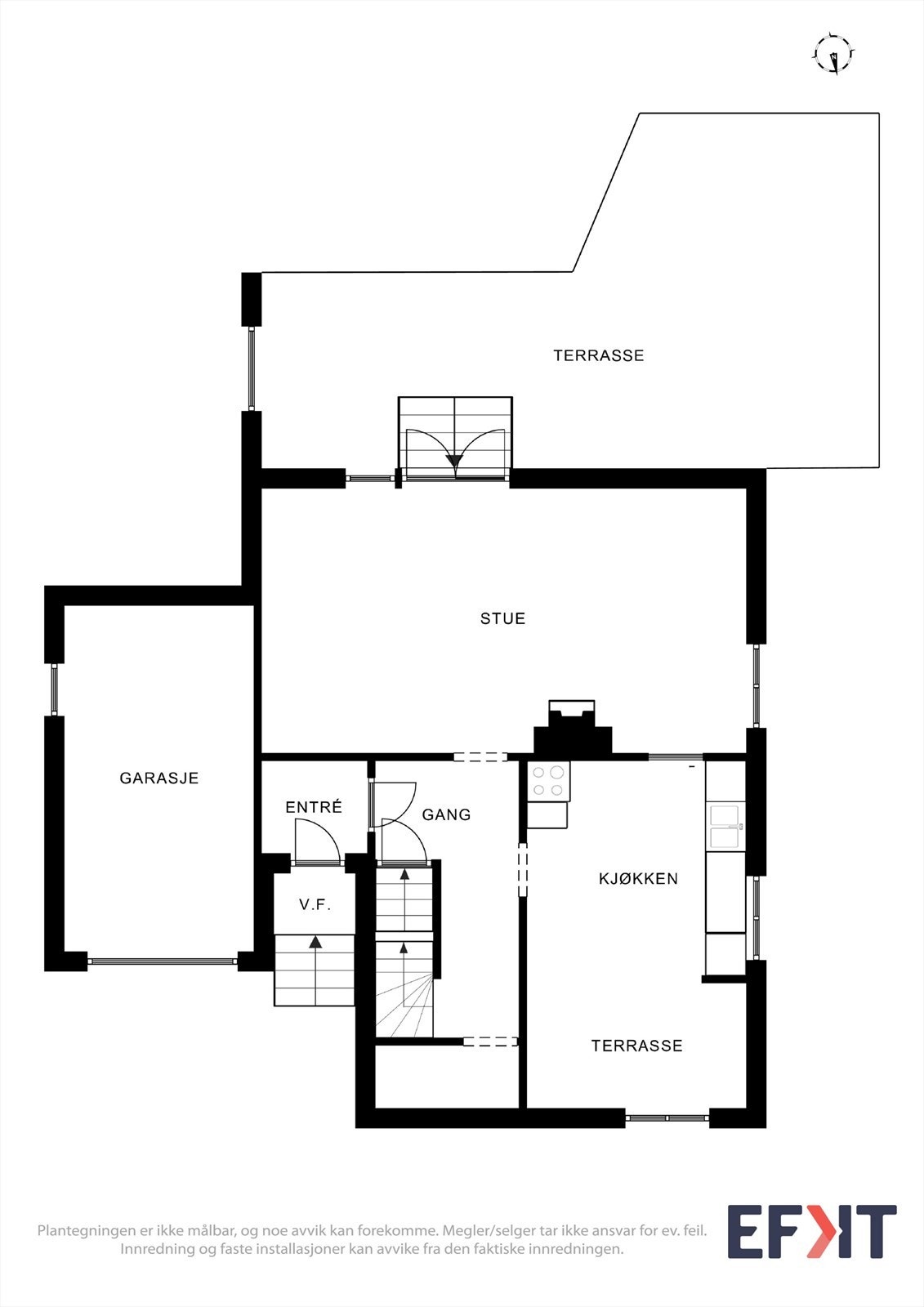Plantegning 1. etasje Galleribilde