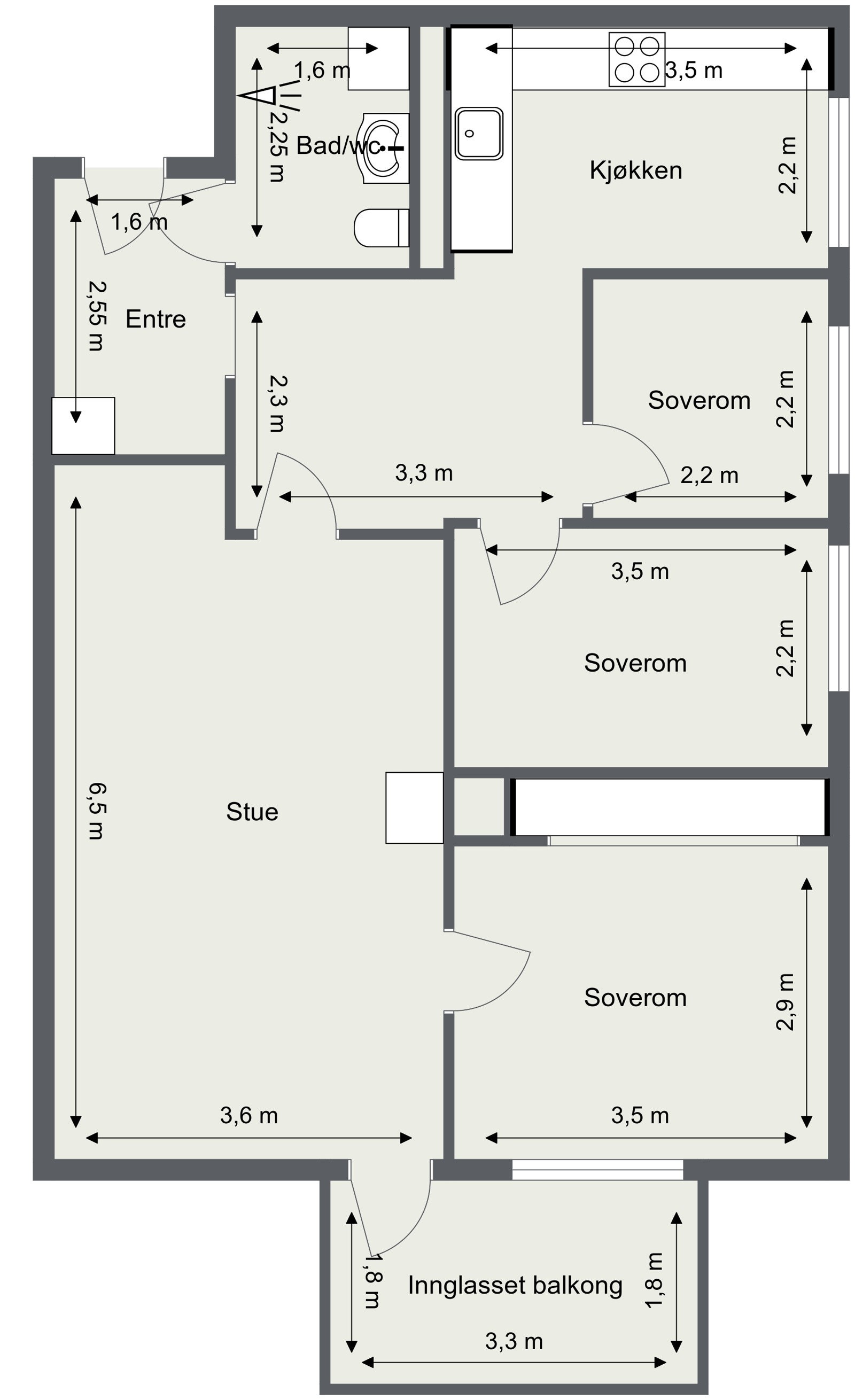 24162 - Treskeveien 1 - 2D Floor Plan Galleribilde