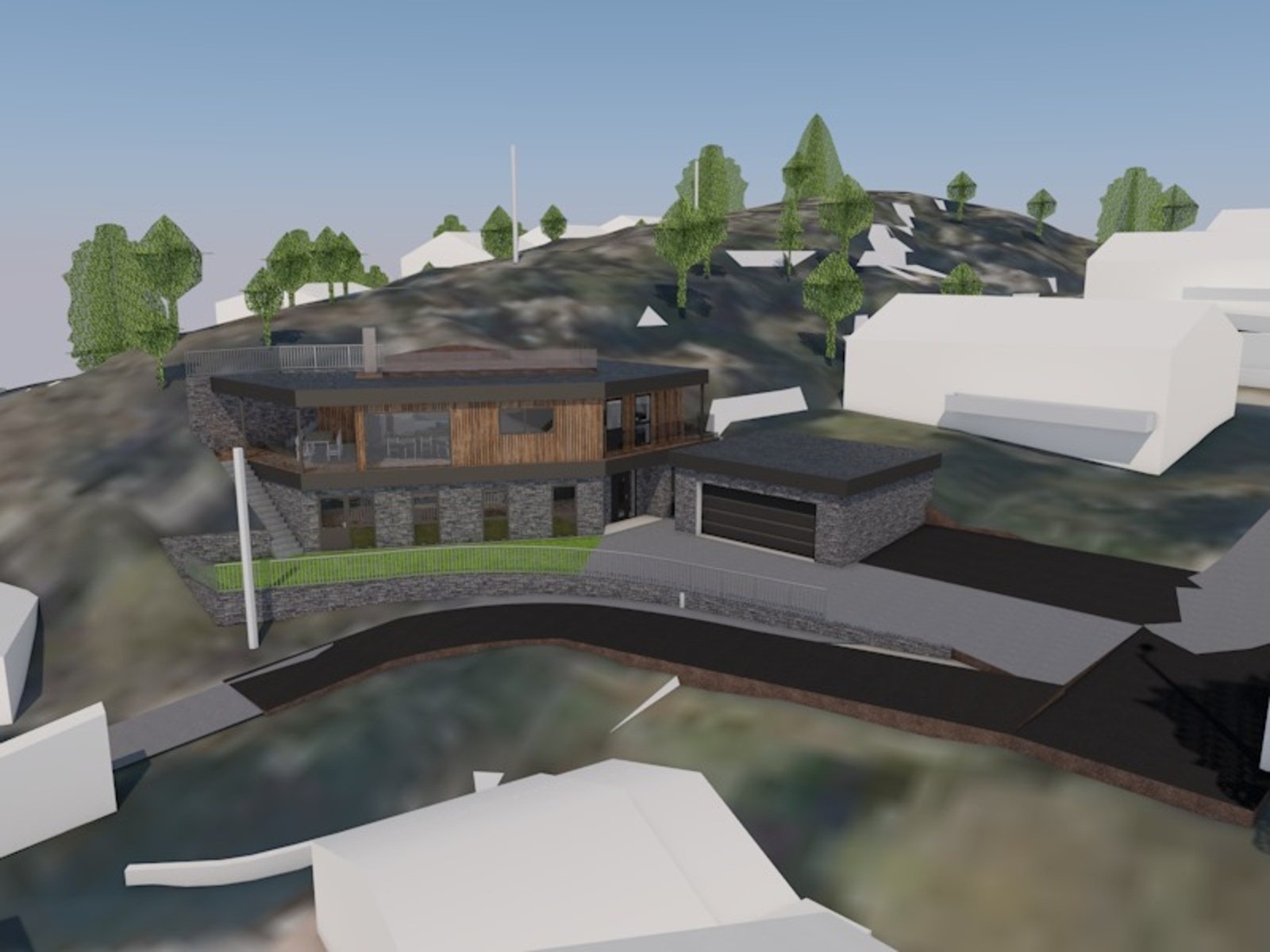 Illustrasjonsbilde av boligen som det er gitt rammetillatelse på. Galleribilde