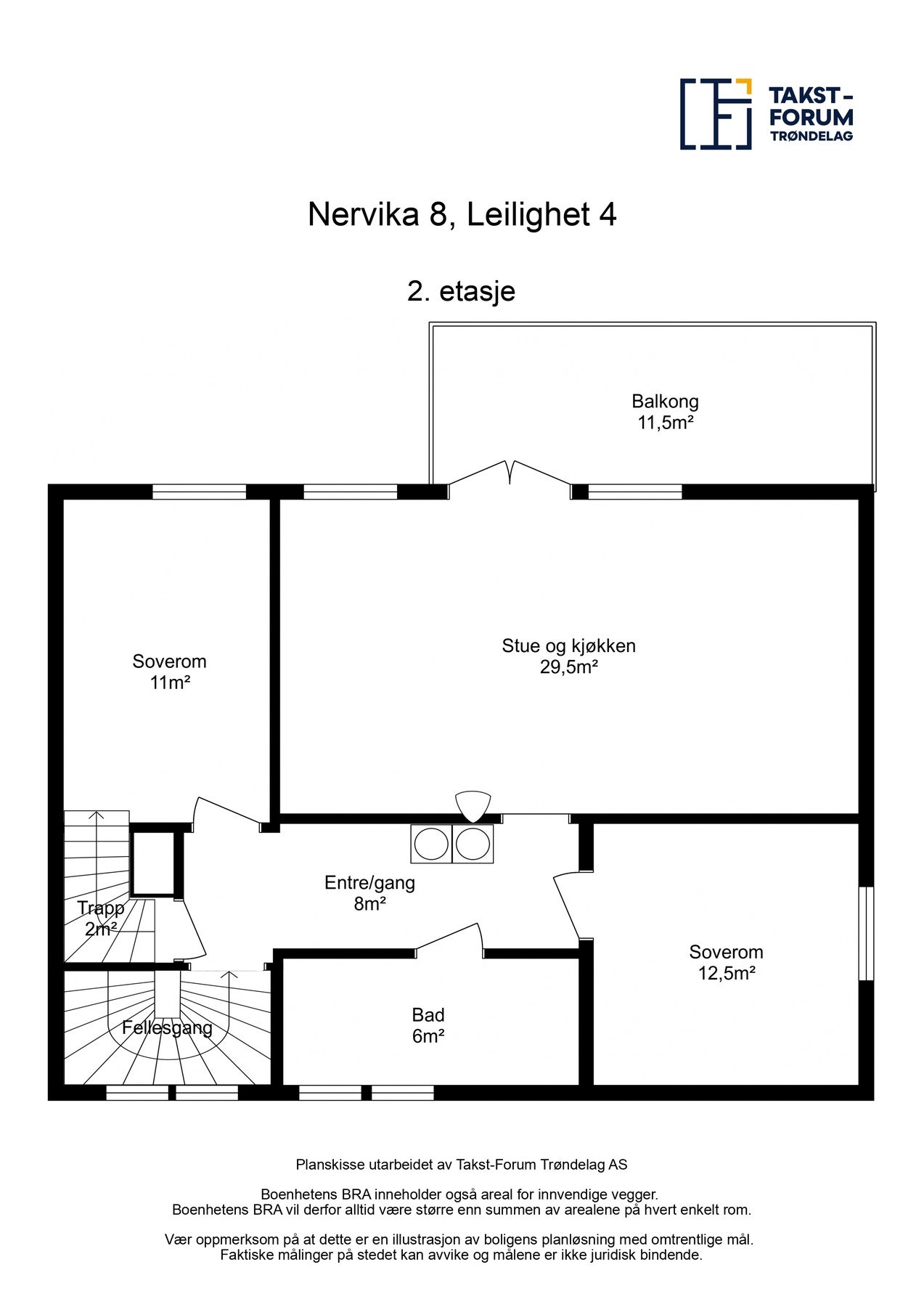 Plantegning 2. etasje Galleribilde