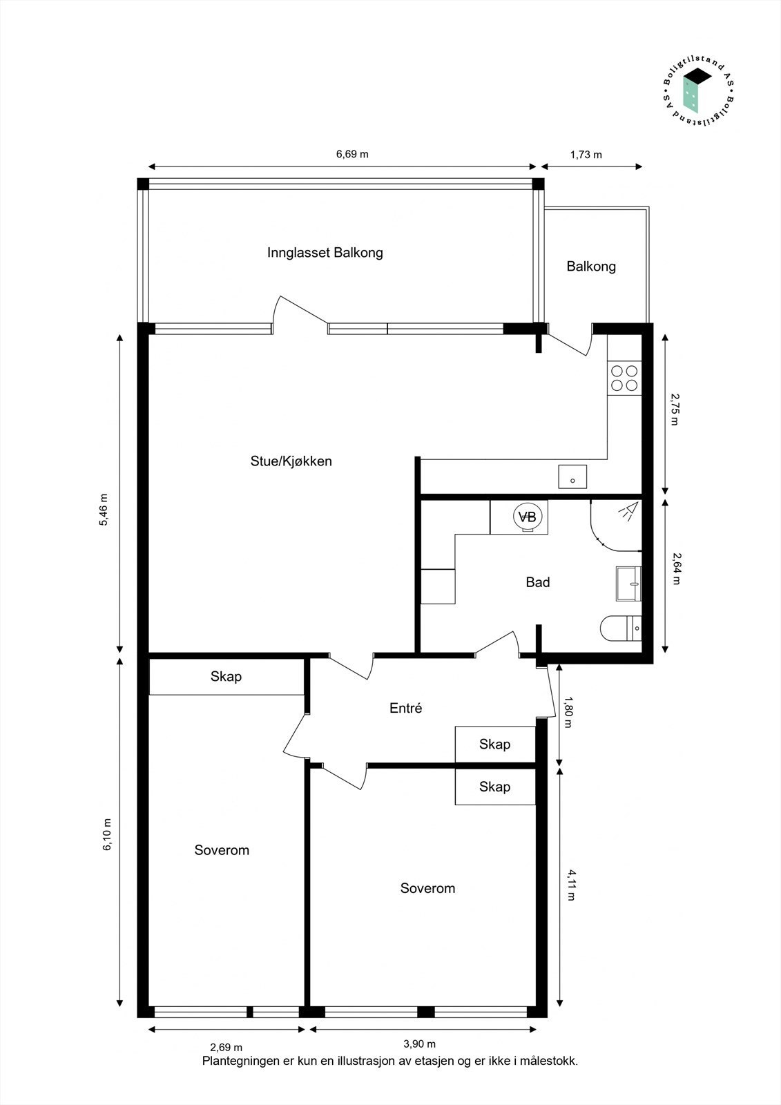 plantegning Galleribilde