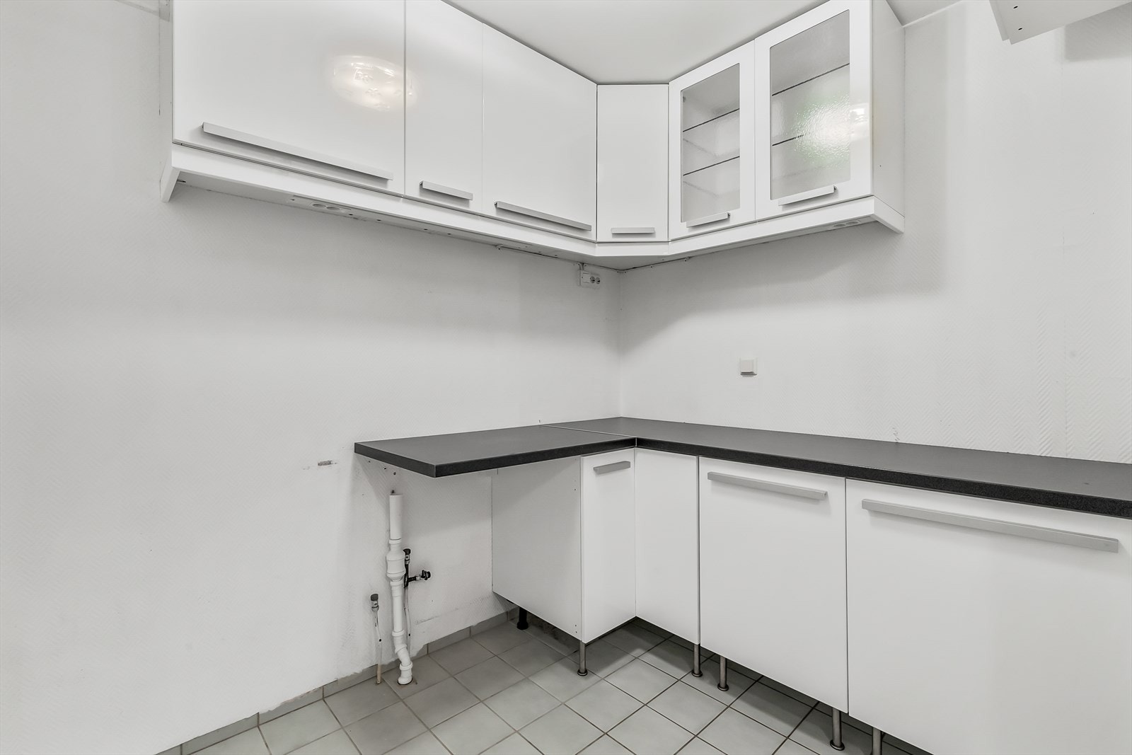 Her er det opplegg til vaskemaskin. Galleribilde