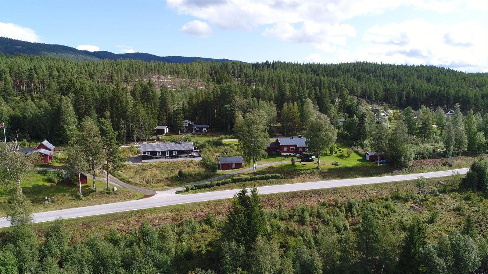 Bildet tatt fra drone over Storsjøen. Galleribilde