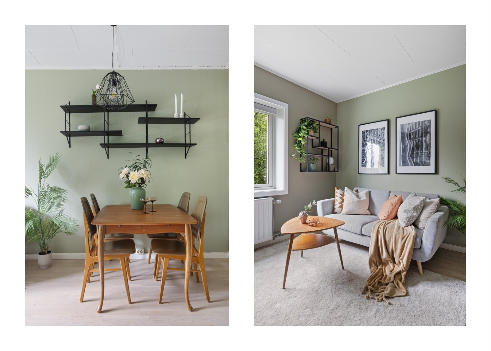 Leilighet er malt i moderne farger Galleribilde