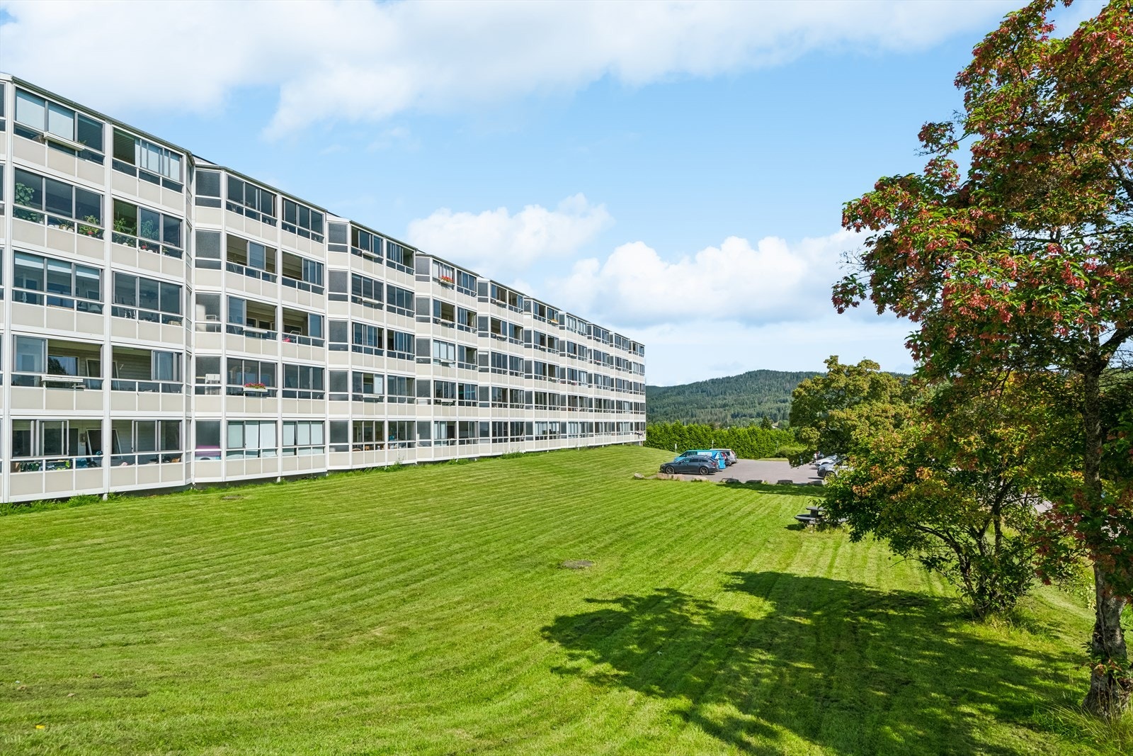 Borettslaget ligger i et familievennlig og etablert boligområde på Hagan i Nittedal kommune. Meget barnevennlig område med gangavstand til barnehager, skoler, offentlig kommunikasjon og gode servicetilbud. Galleribilde