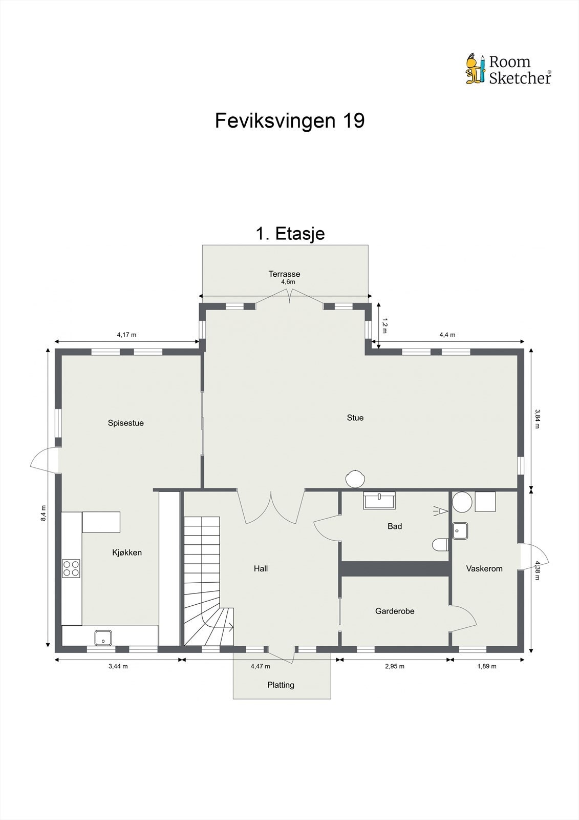 Plantegning 1.etasje. Galleribilde