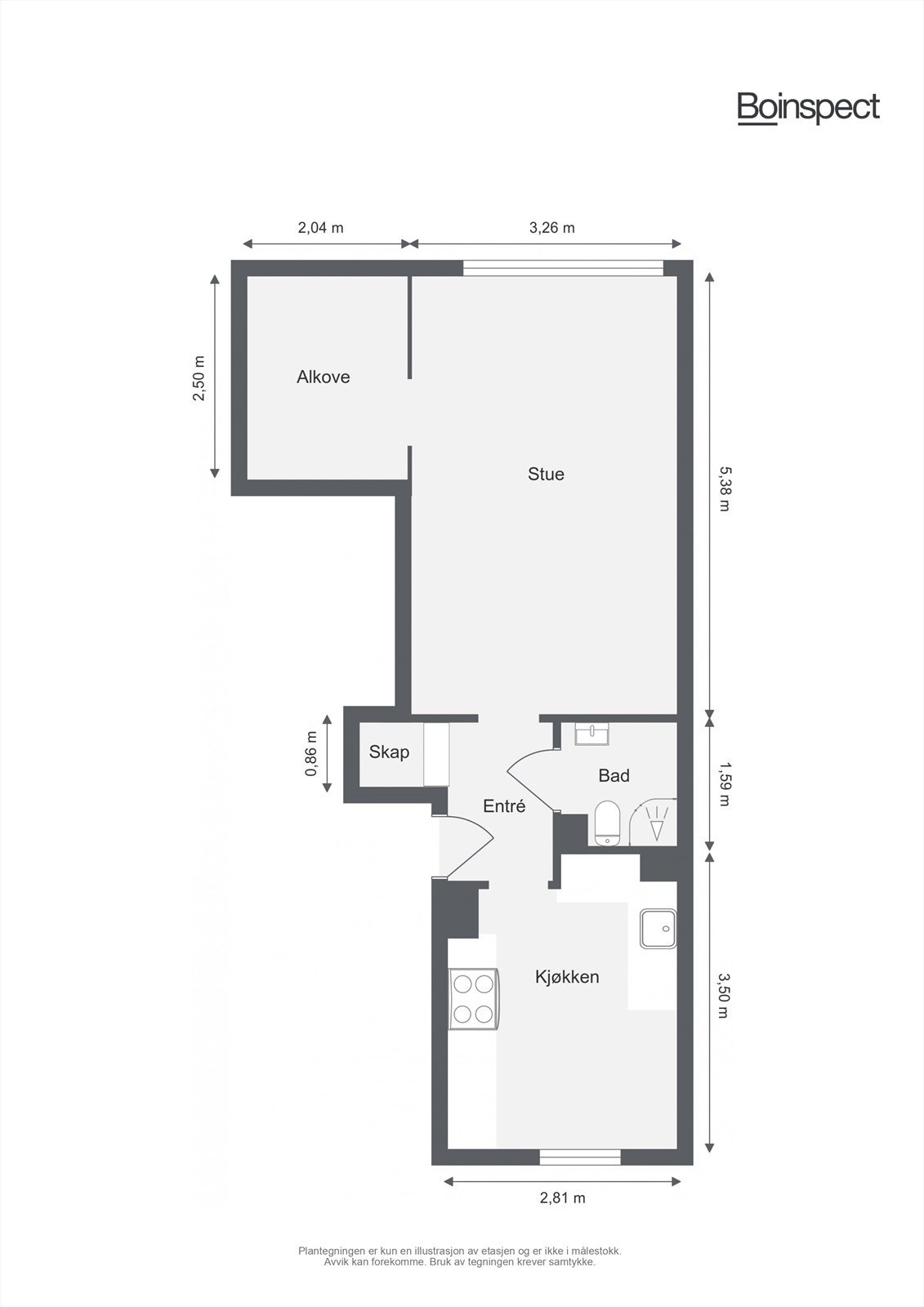 Plantegning- Christian Michelsens gate 1B Galleribilde