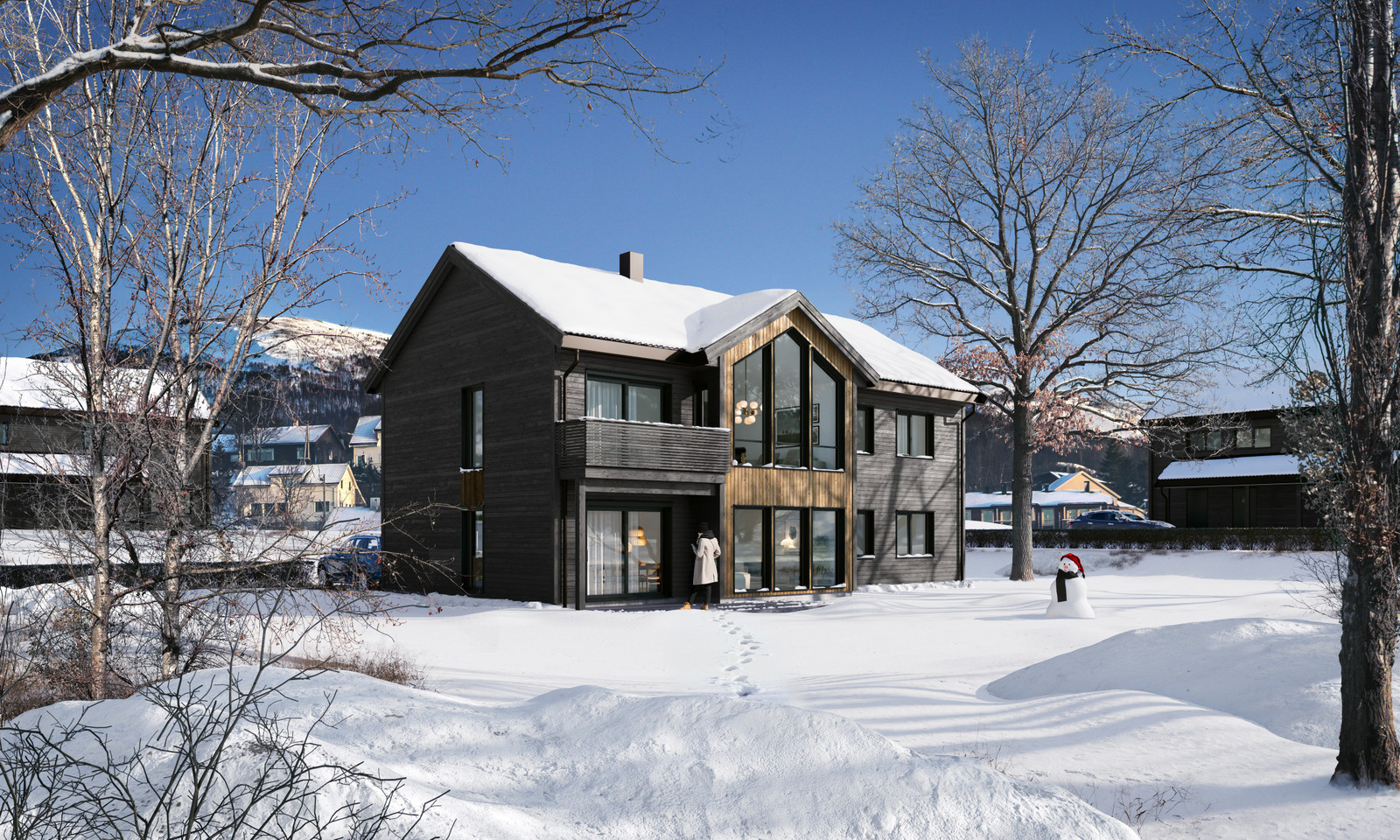 Husmodellen Lun er en av Nordbohus kjedens mest populære boliger. Denne og andre kan passe perfekt på denne tomta. Ta kontakt for mer informasjon og en hyggelig boligprat.