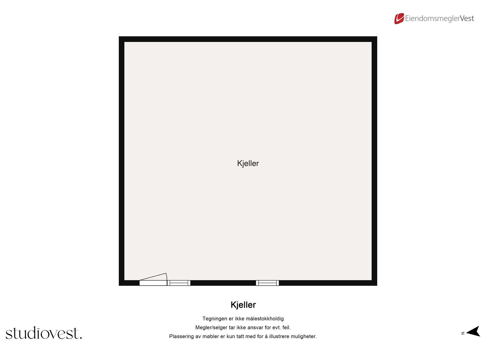 Planskisse 2D - Underetasje Galleribilde