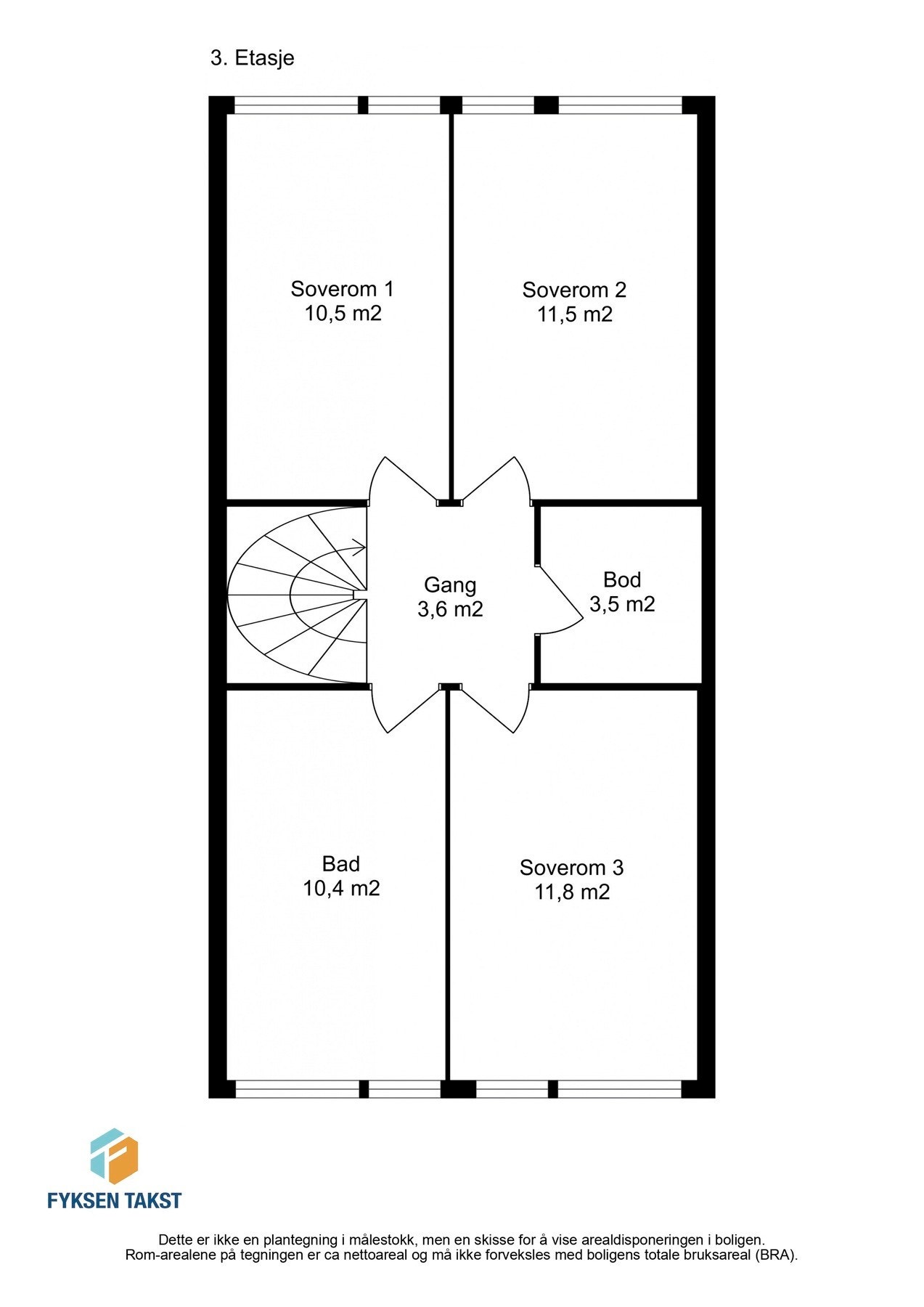 Planskisse 3.etasje. Galleribilde