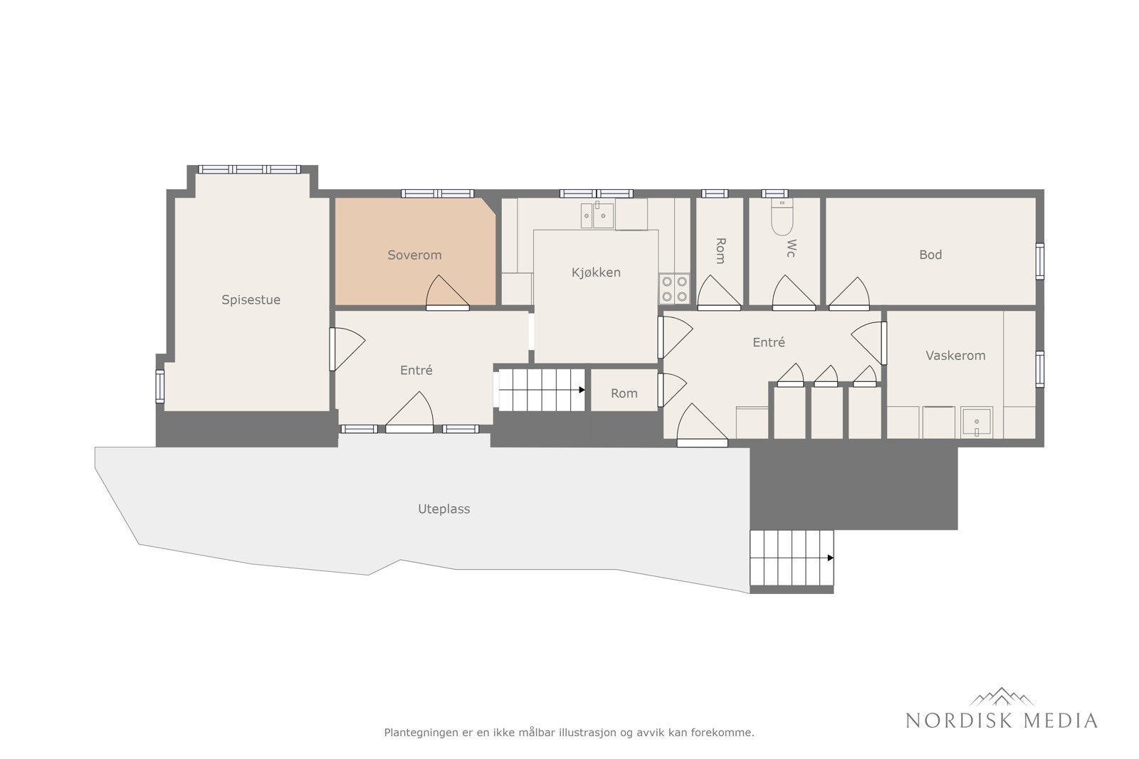 Plantegning underetasje. Galleribilde