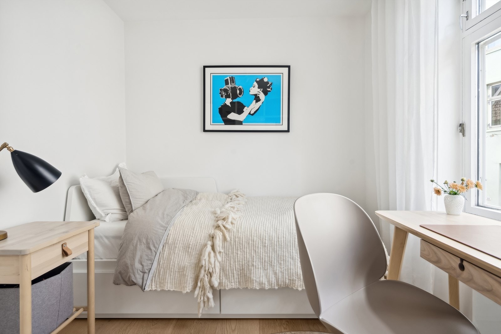 Det andre soverommet passer fint som gjesterom, kontor eller barnerom. Galleribilde