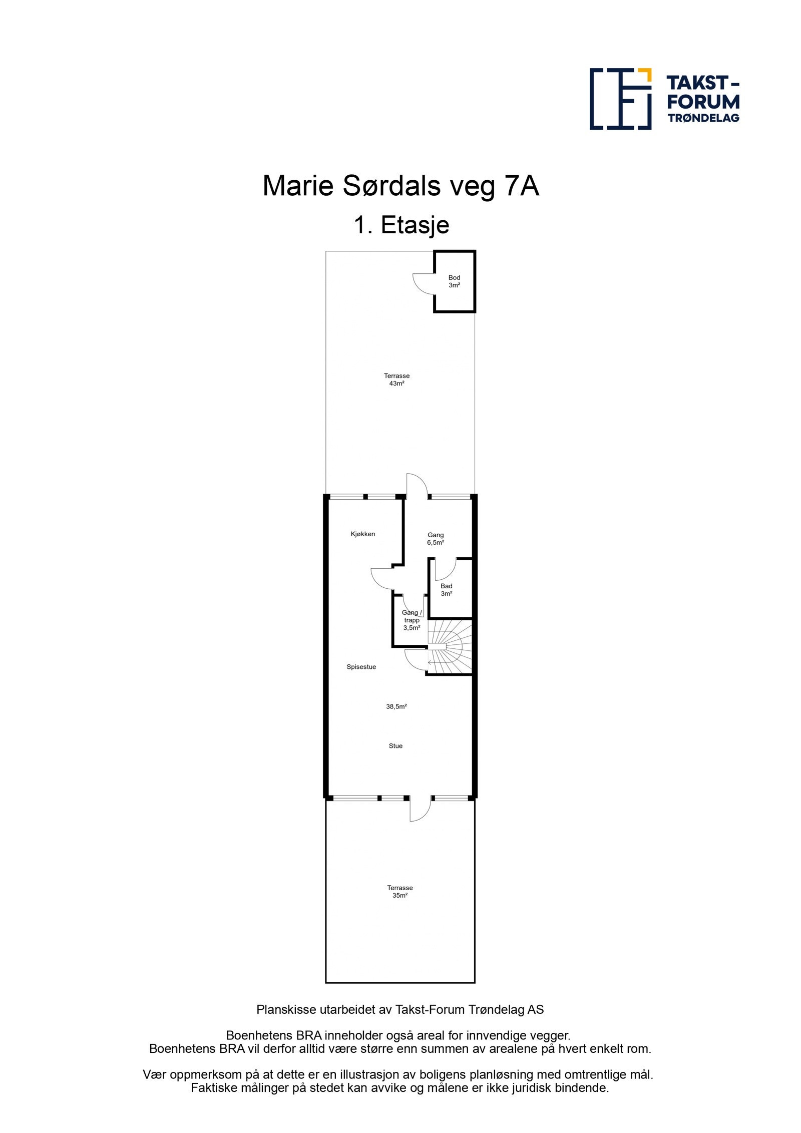 Planskisse 1. etasje Galleribilde