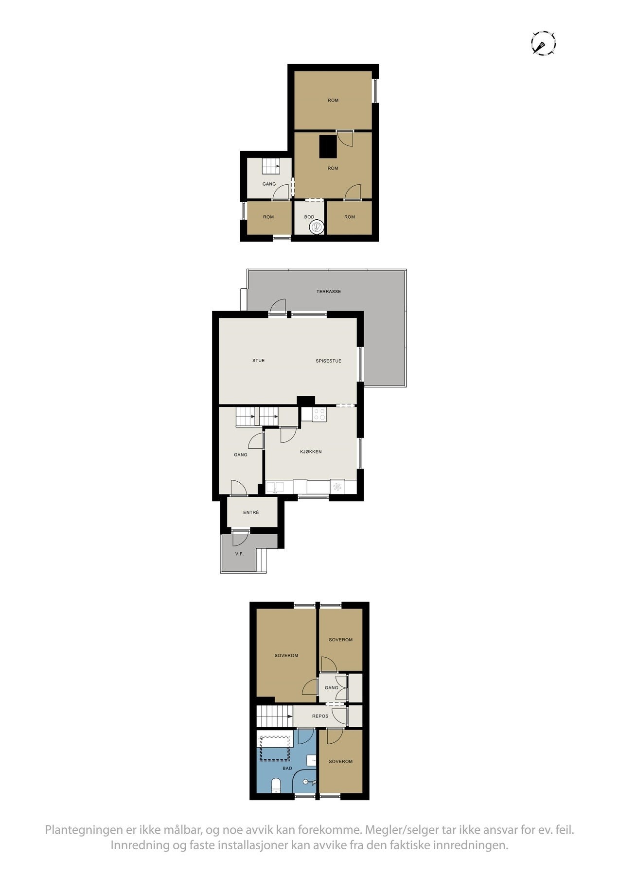 Plantegning alle plan Galleribilde