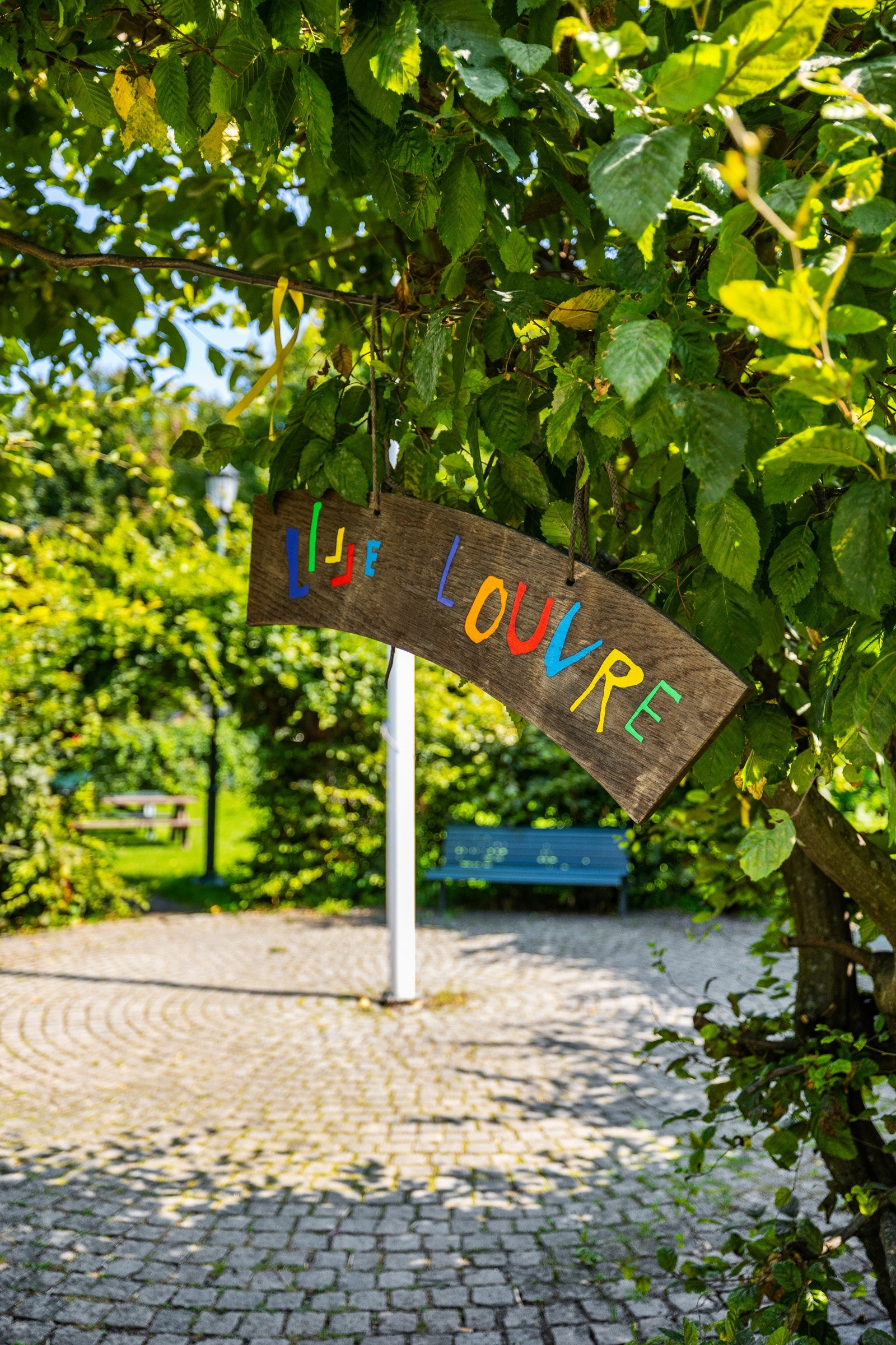 Bakgården blir enkelt et sosialt samlingssted. Galleribilde