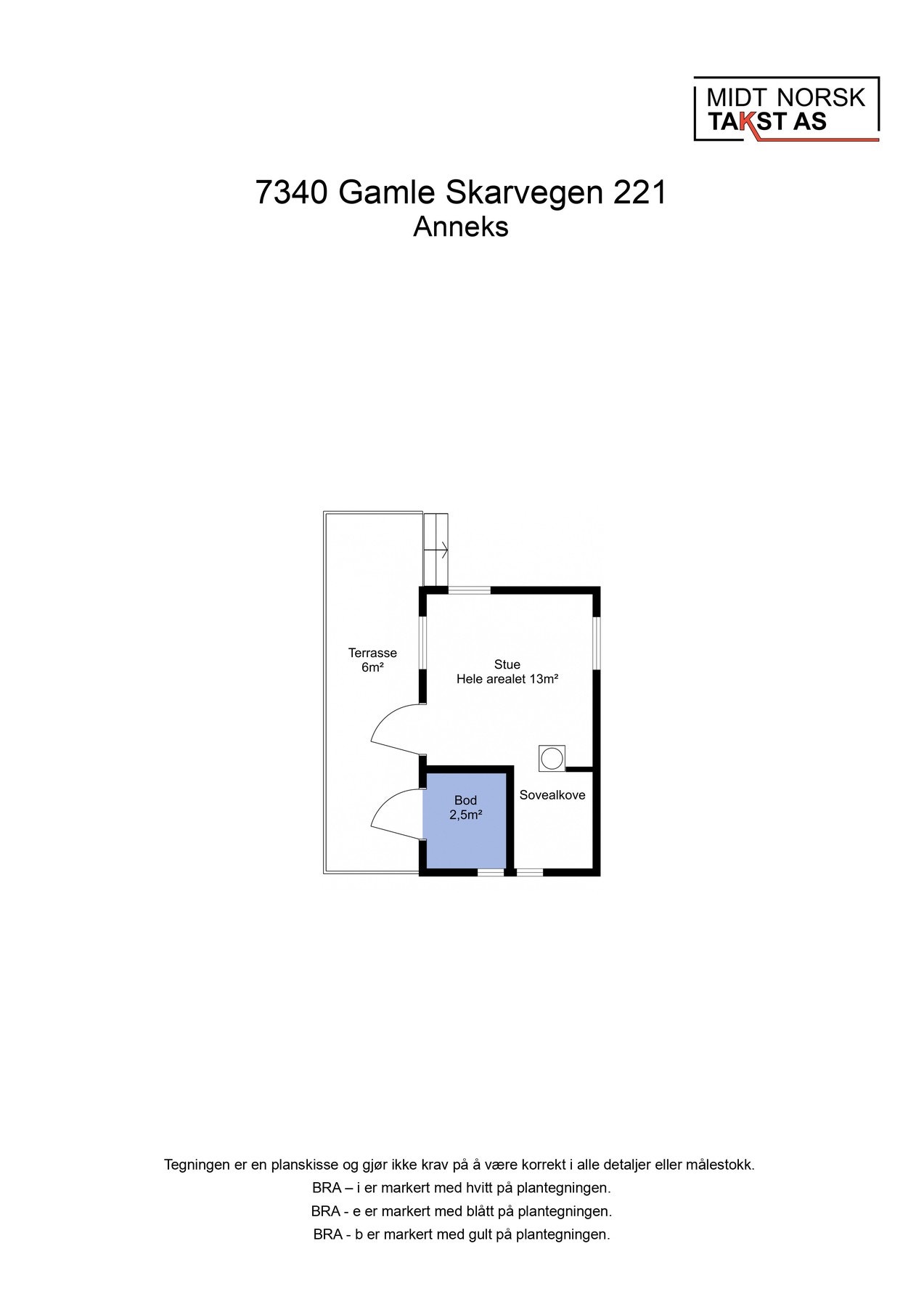 Planskisse anneks. Galleribilde