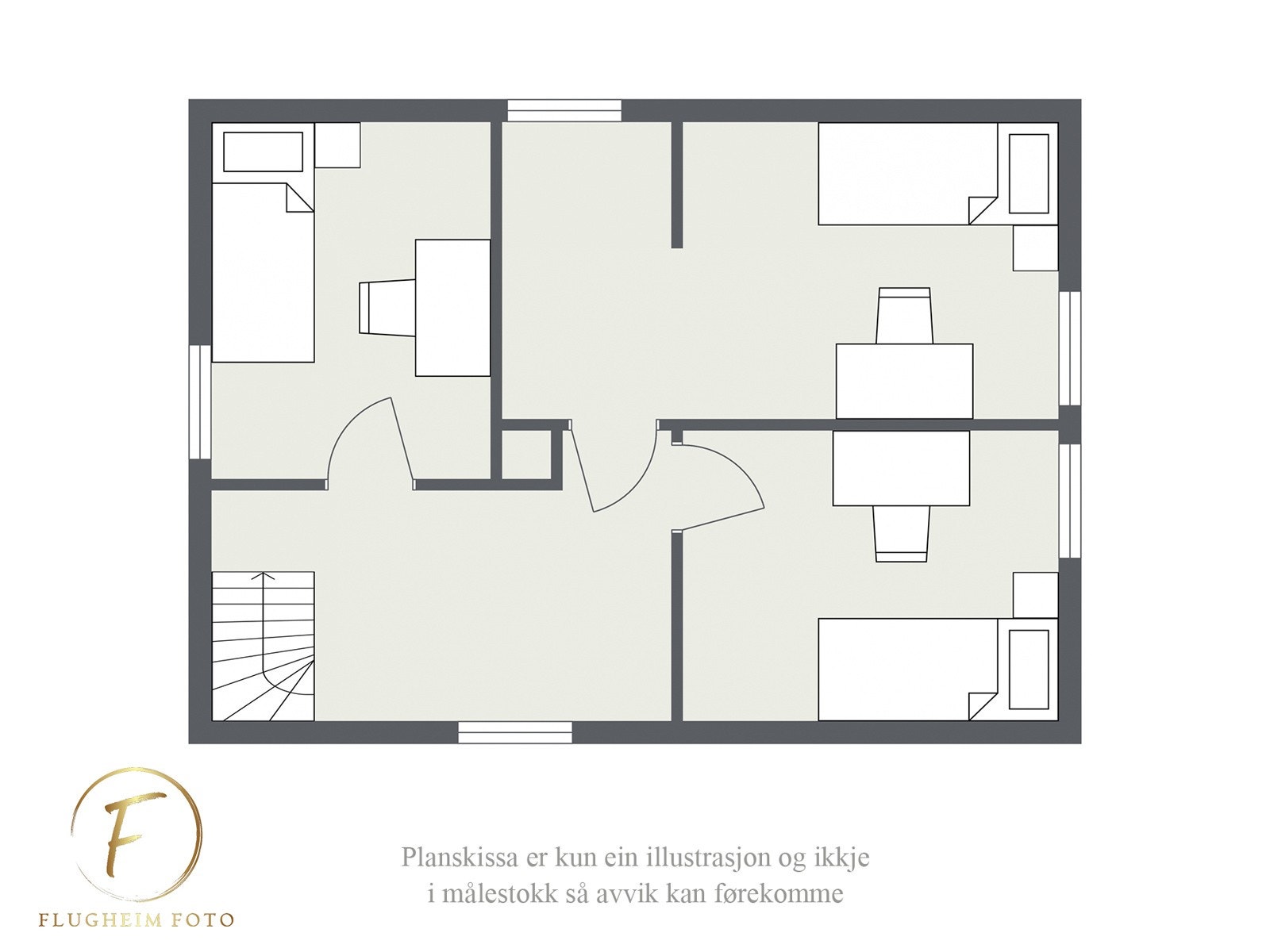 Planteikning Breimsvegen 1A Loft Galleribilde