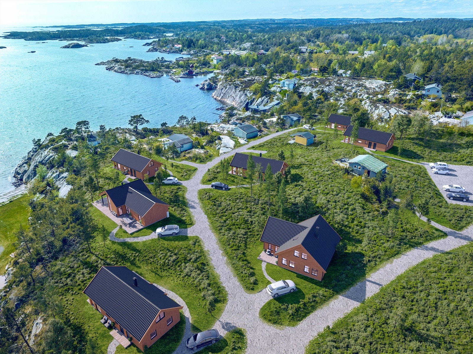 Alternative hytter i Breivika. Galleribilde