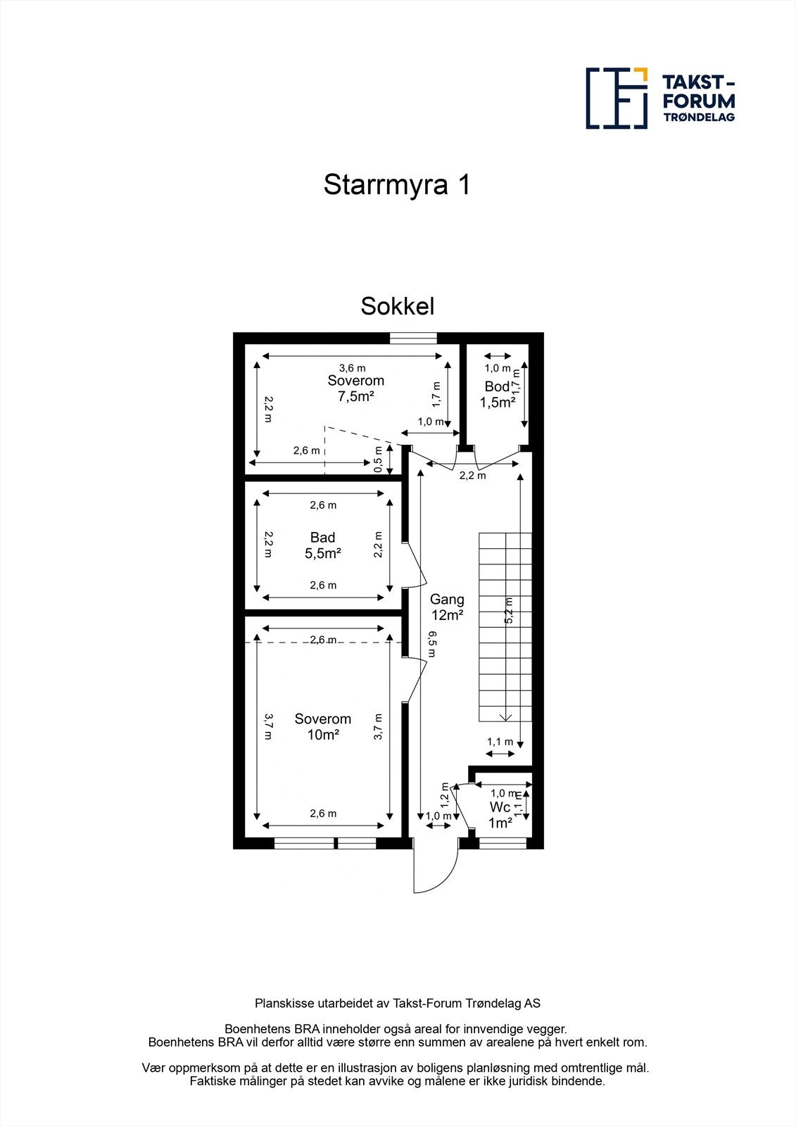 Planskisse sokkeleasje Galleribilde
