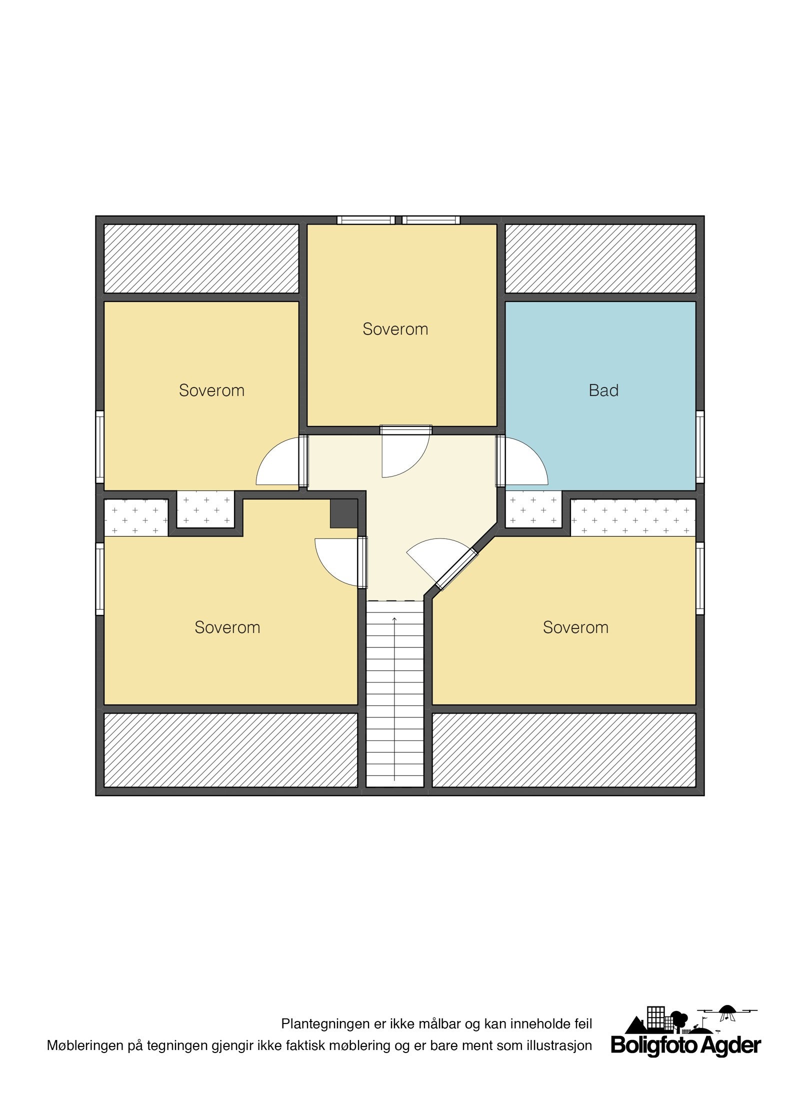 Planskisse - loftsetasje Galleribilde
