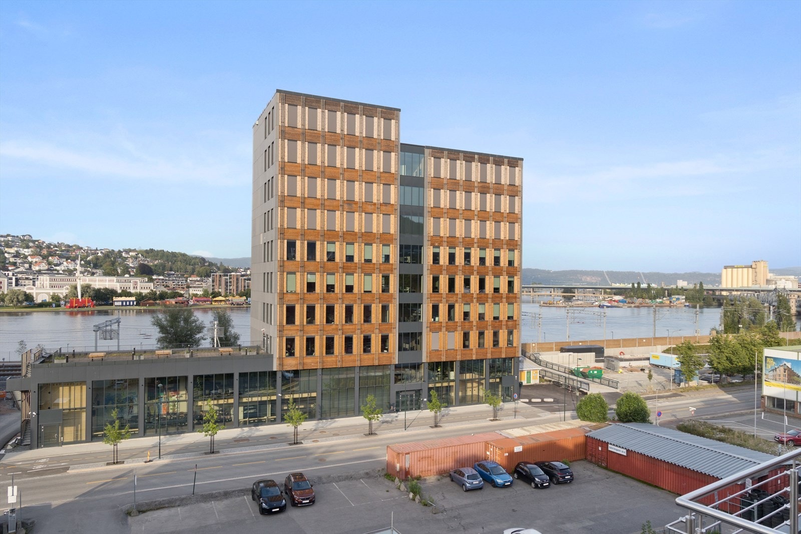 Utsikt mot Drammenselva Galleribilde