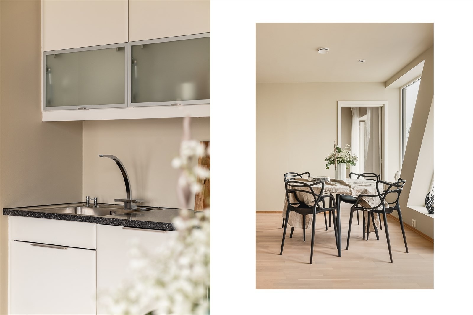 Boligen er praktisk inndelt og det er plass til spisegruppe, så vel som sofakrok. Galleribilde