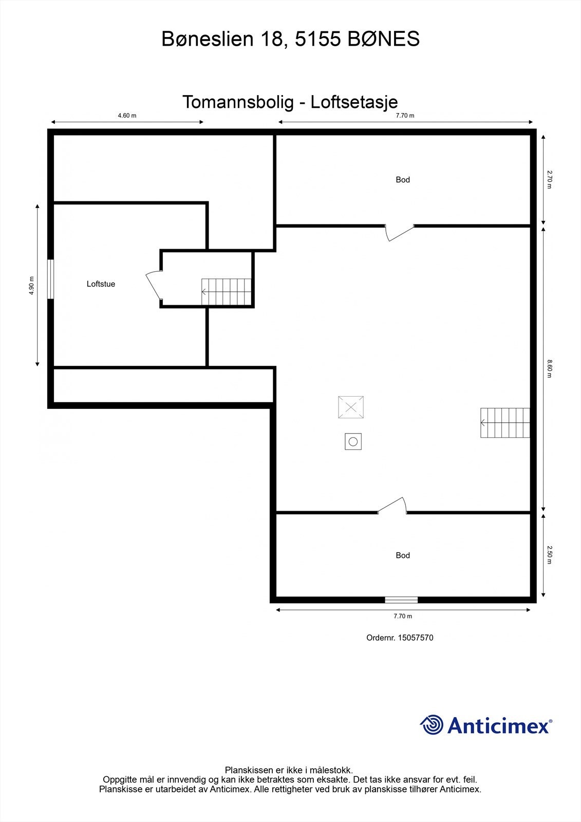 Plantegning 2. etasje Galleribilde
