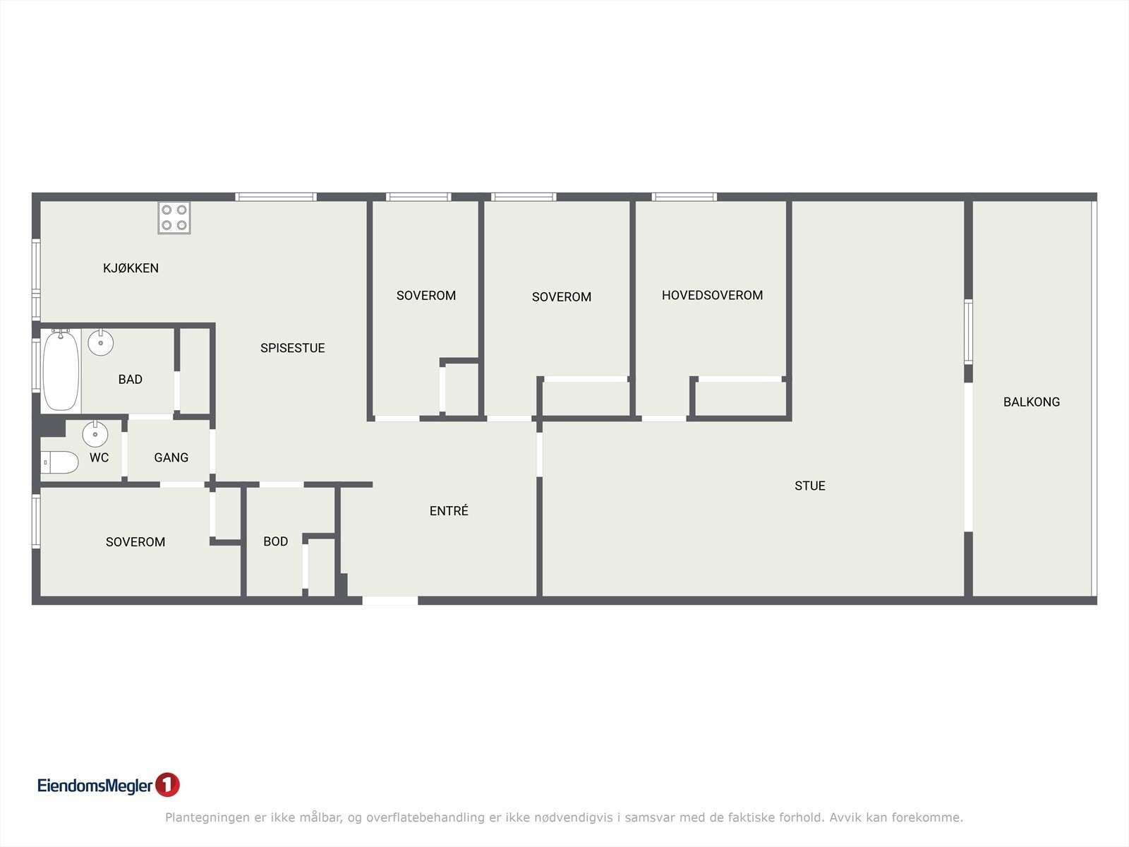 Gjennomgående og lys planløsning. Store oppholdsrom. Øst-, syd-, og vestvendte glassflater Galleribilde
