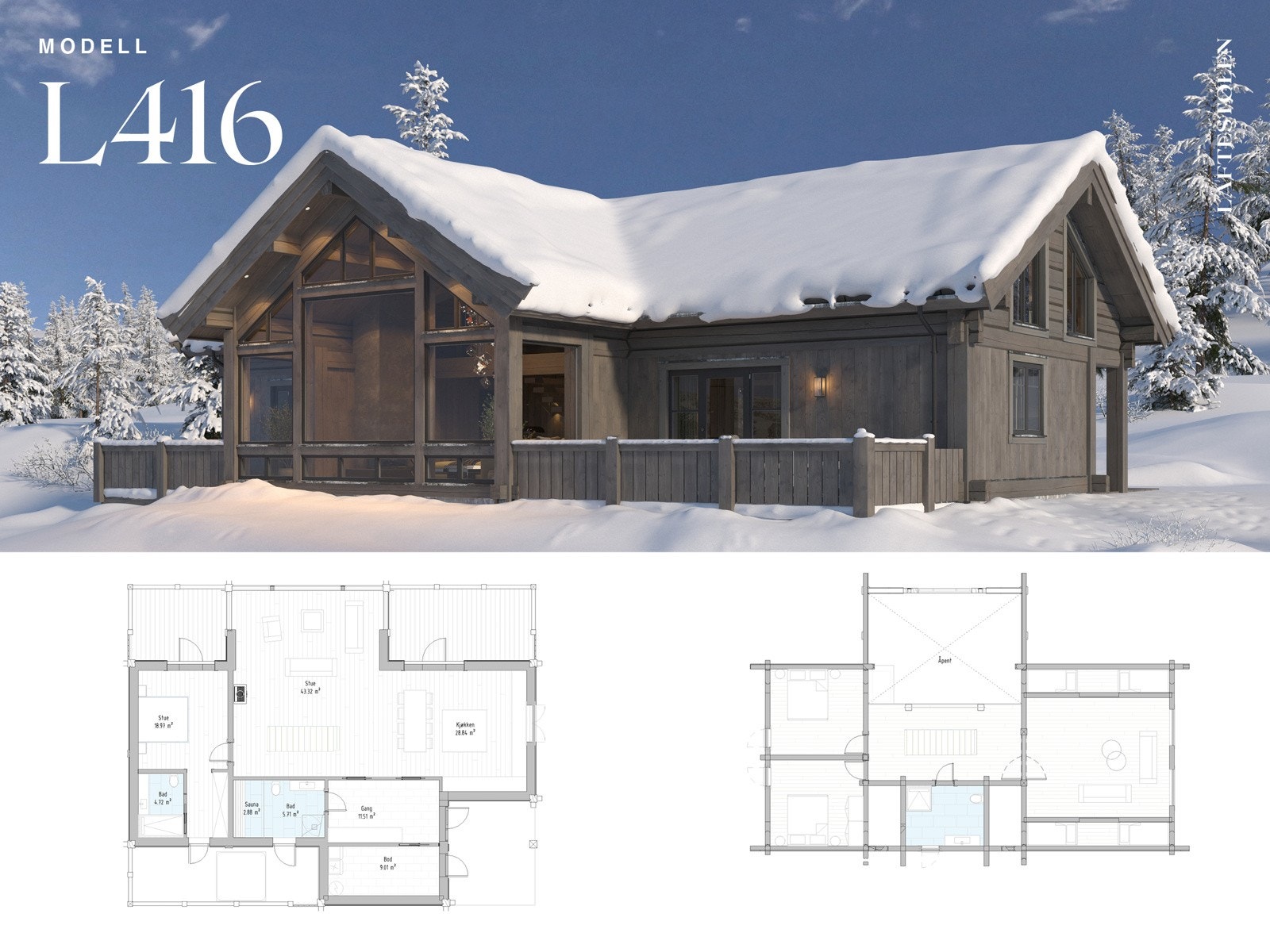 Hyttemodell 416. Galleribilde