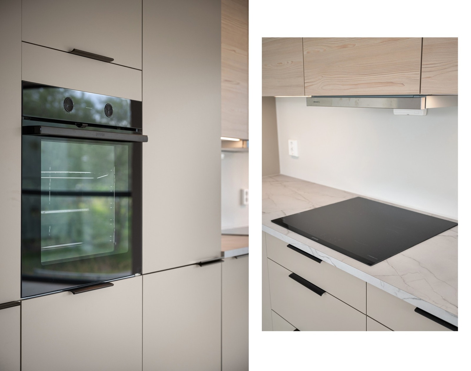 Integrerte hvitevarer på kjøkkenet Galleribilde