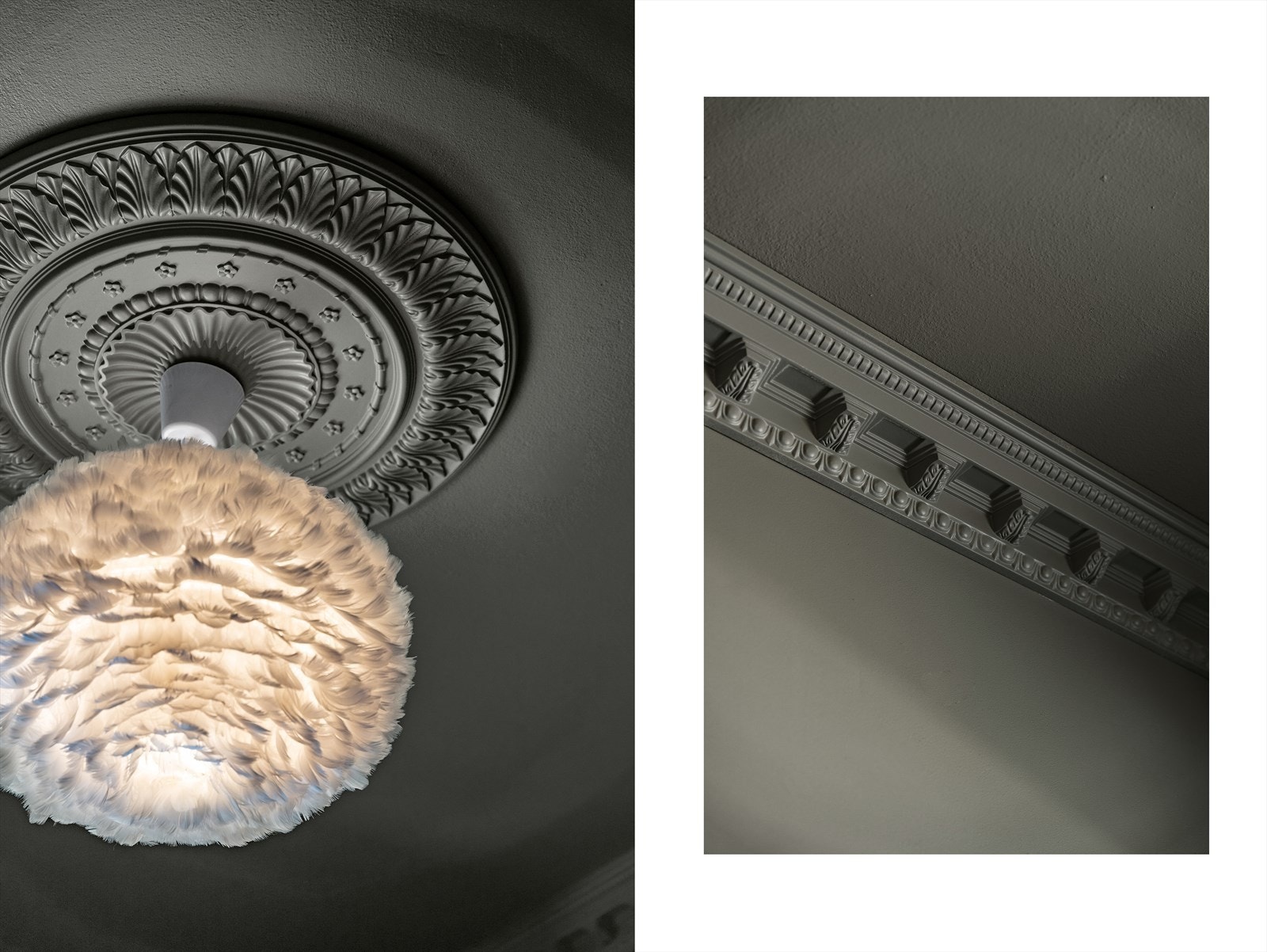 - Leiligheten har vakre detaljer i taket - Galleribilde