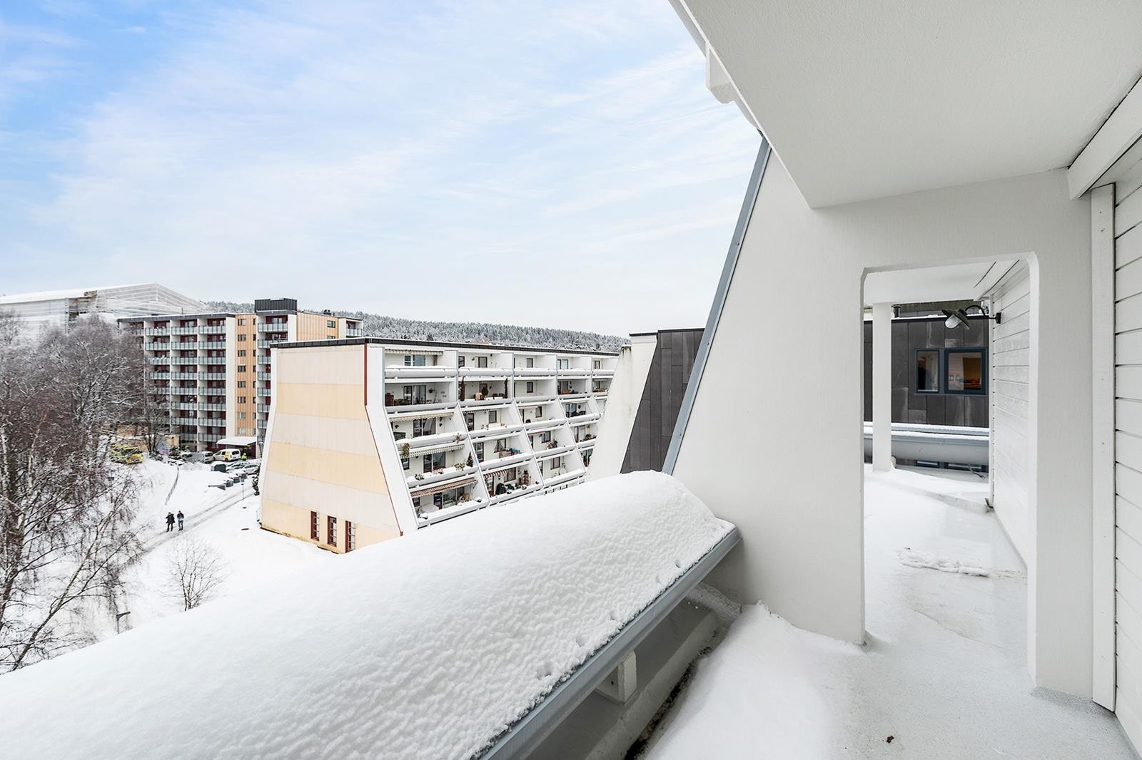 Stor balkong med utsikt Galleribilde
