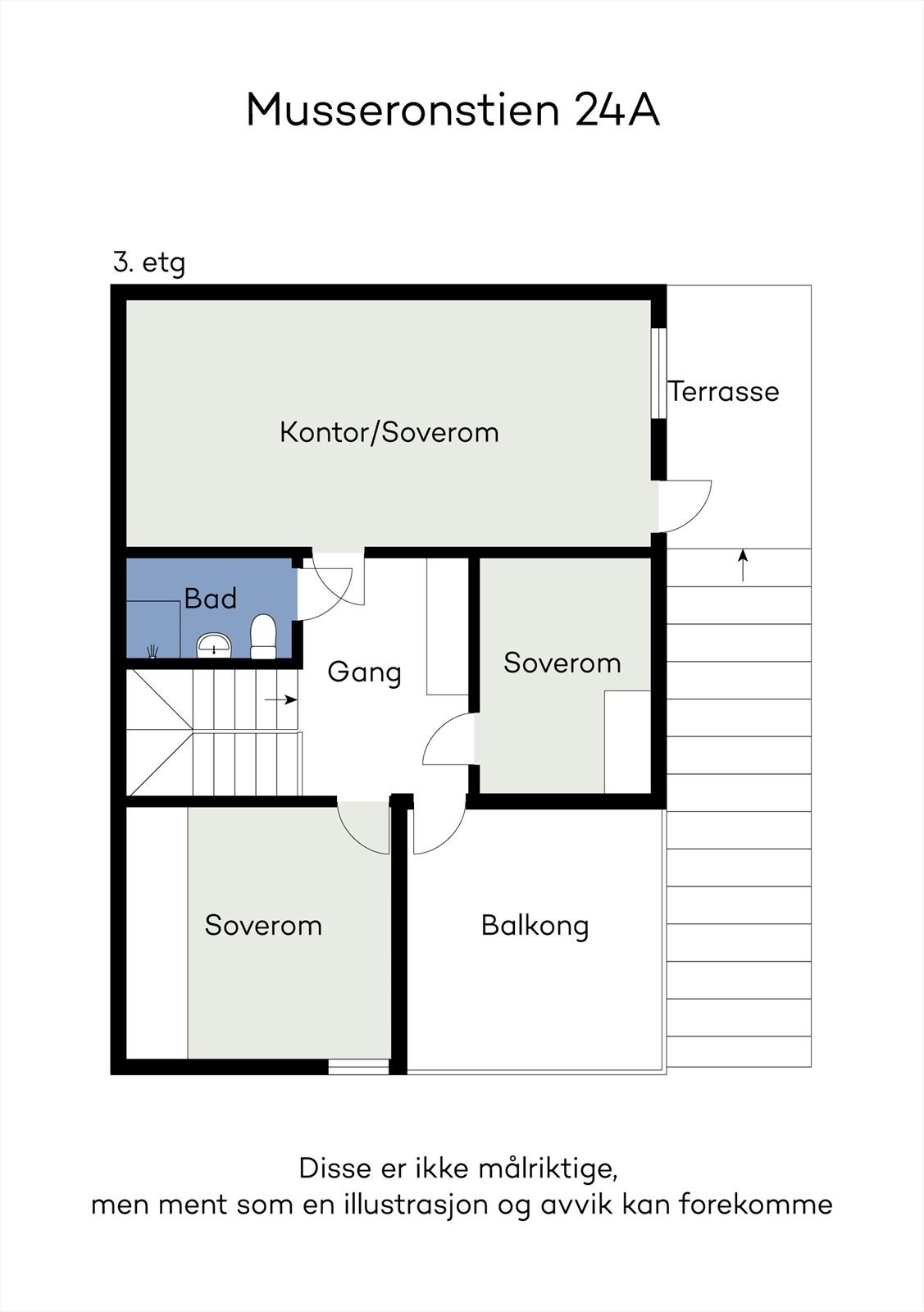 Plantegning 3 etg Galleribilde