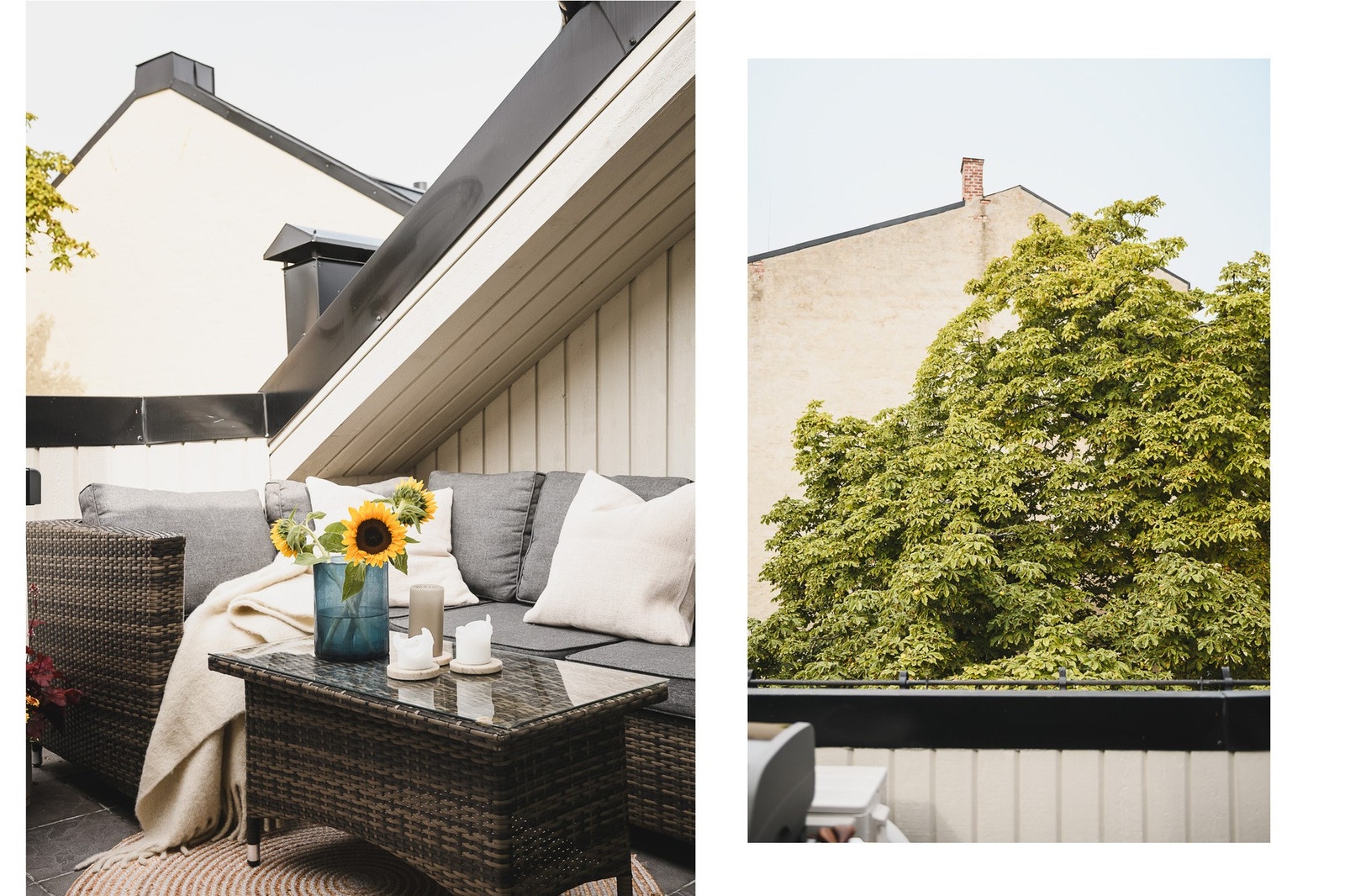 Takterrasse på ca. 9 kvm med ettermiddagssol. Galleribilde