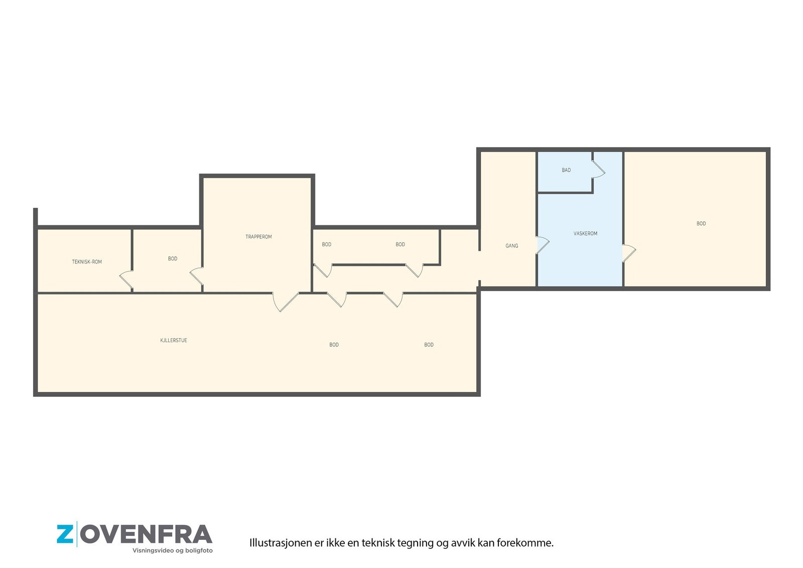 Plantegning underetasje Galleribilde