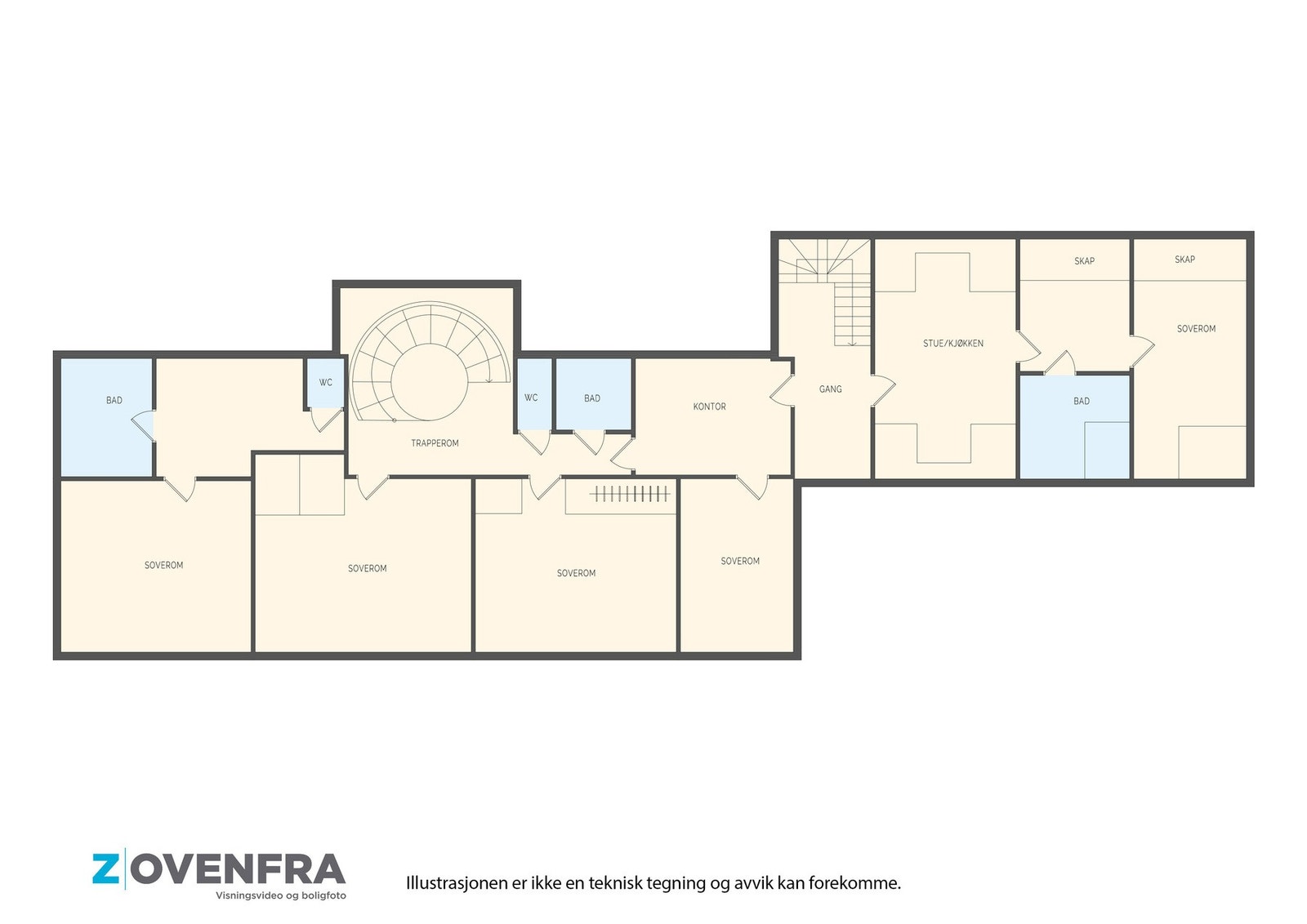 Plantegning 2. etasje Galleribilde