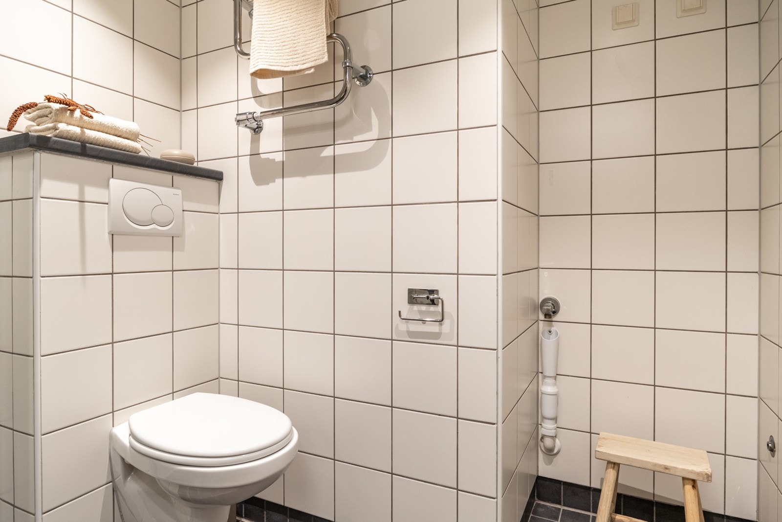 Det er opplegg for både tørketrommel og vaskemaskin. Galleribilde