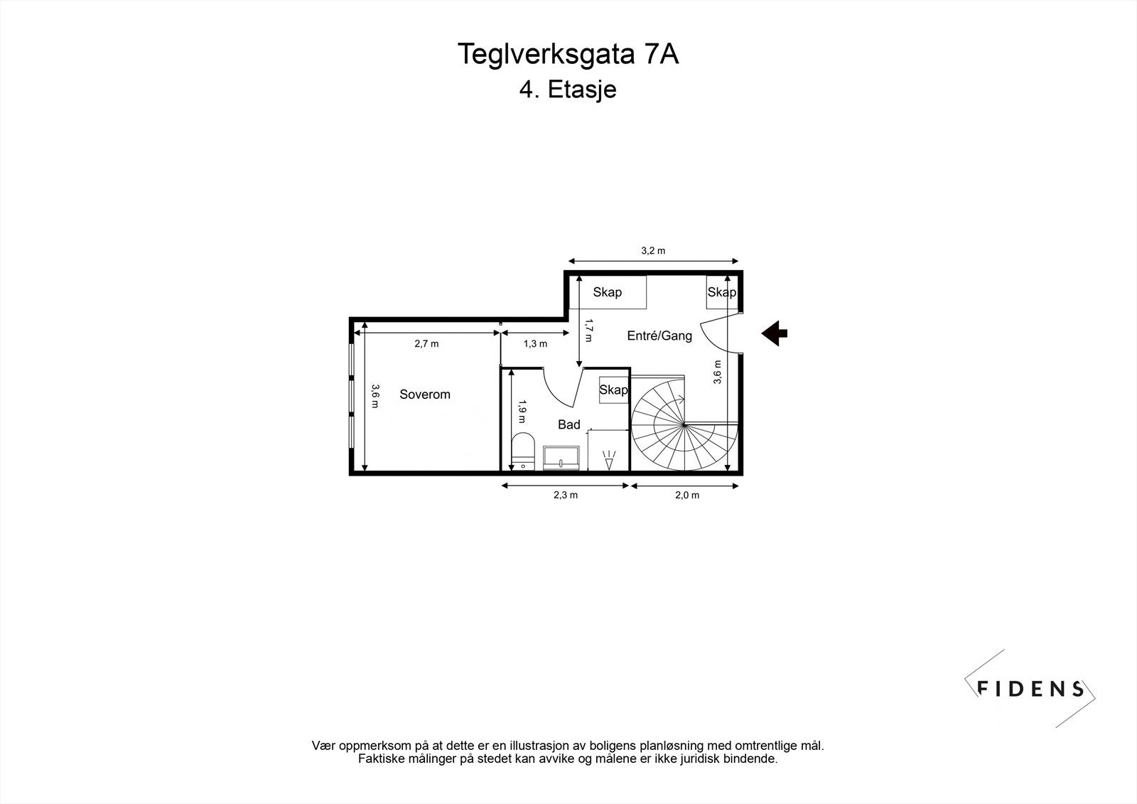 Plantegning 4. etasje. Galleribilde