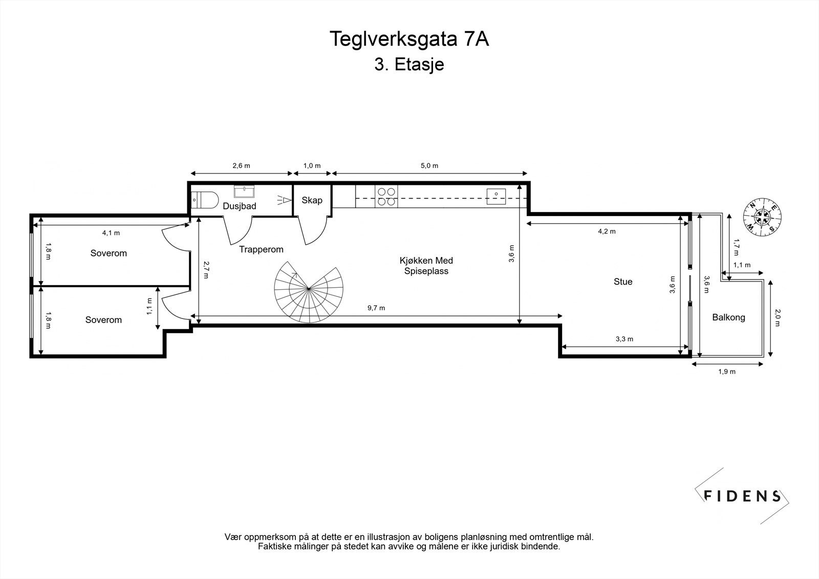 Plantegning 3. etasje. Galleribilde