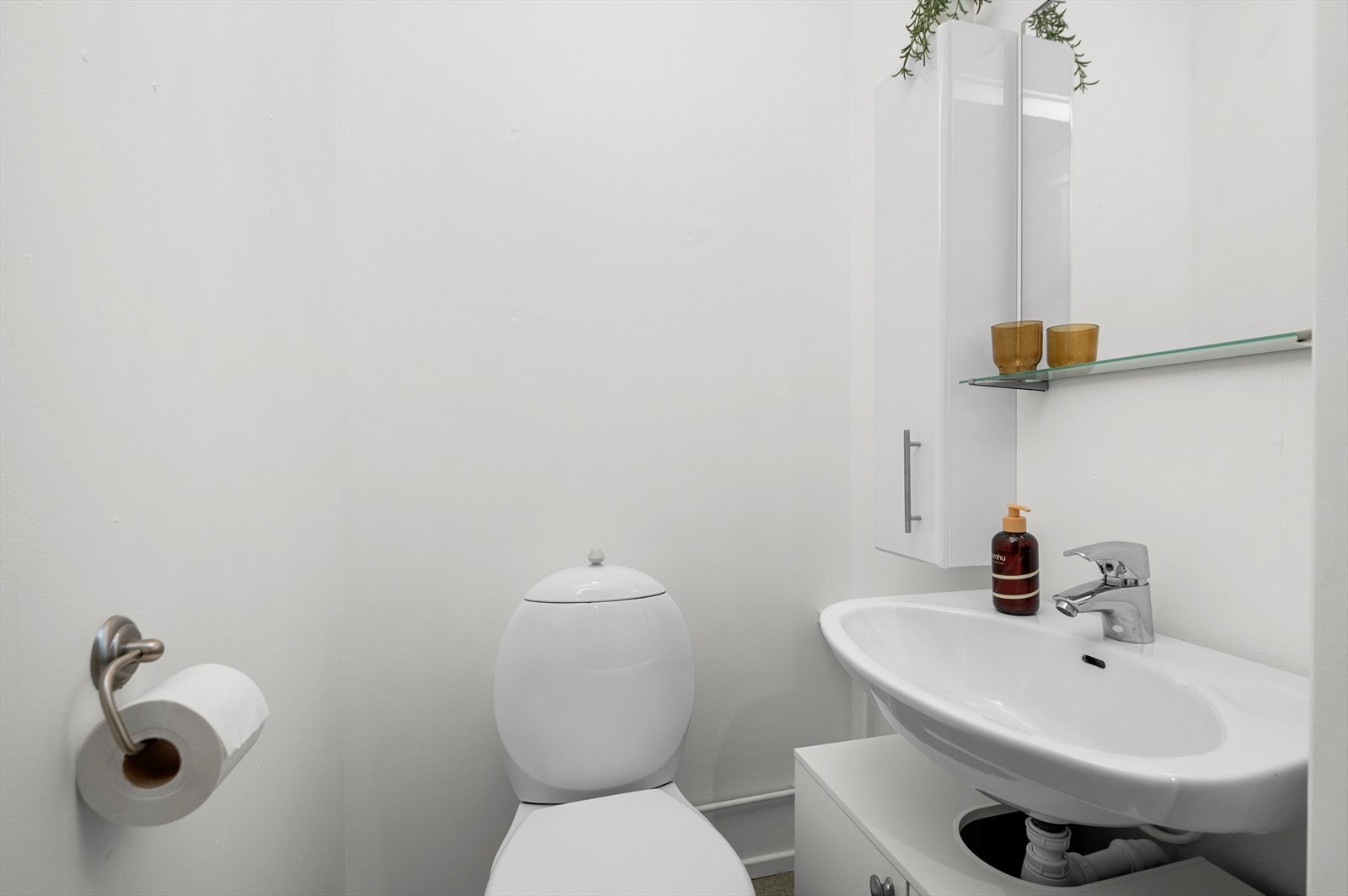 Leiligheten har et eget rom for toalett. Galleribilde