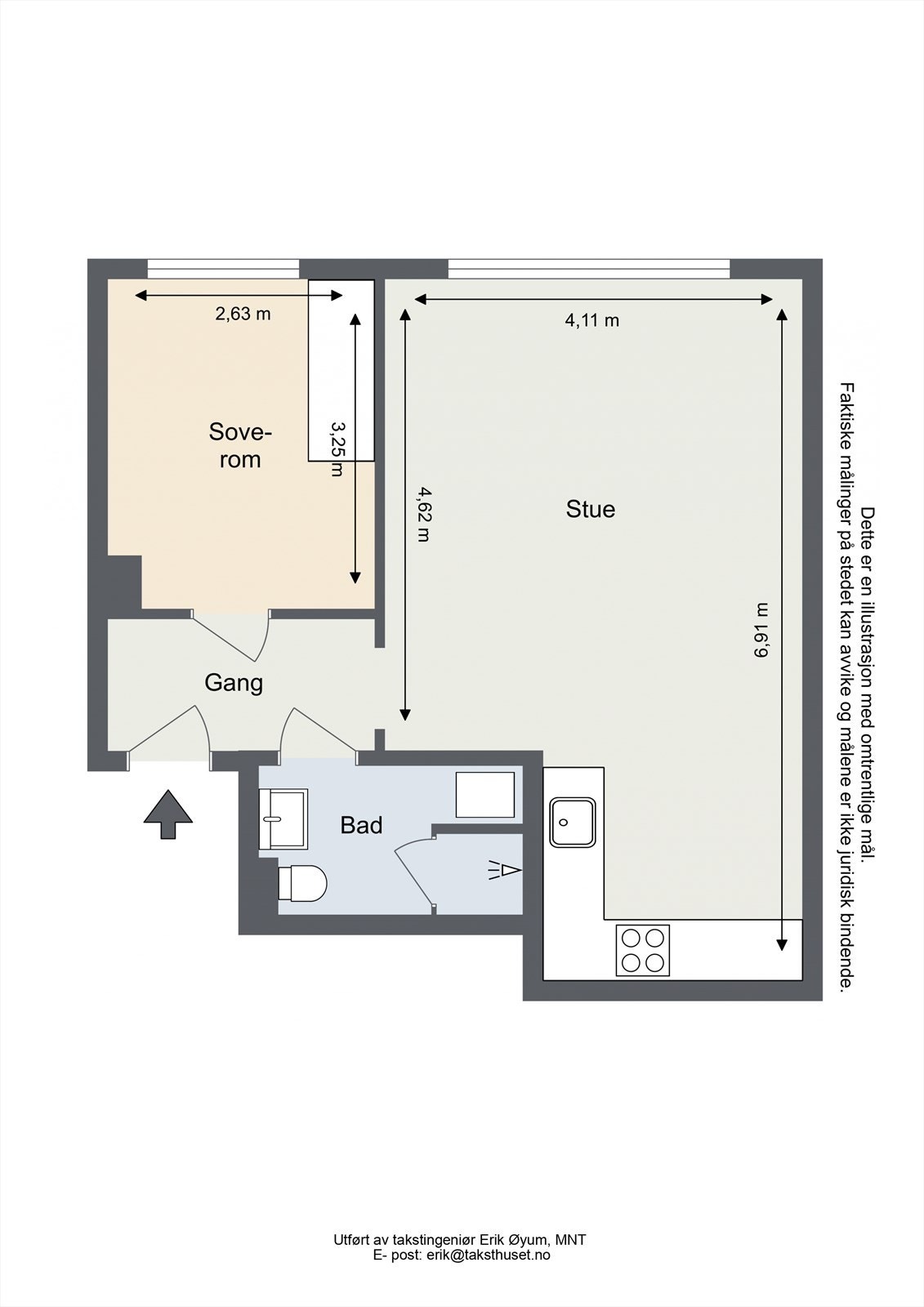 Målsatt plantegning Galleribilde